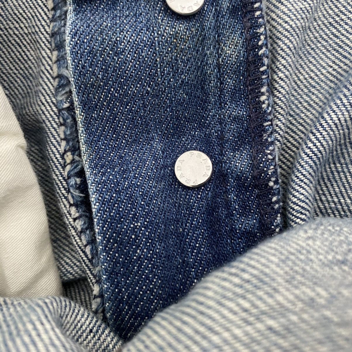 Prada 2000’s Prada Washed Blue Heel Bite Jeans Size US 34 / EU 50 - 20 Thumbnail