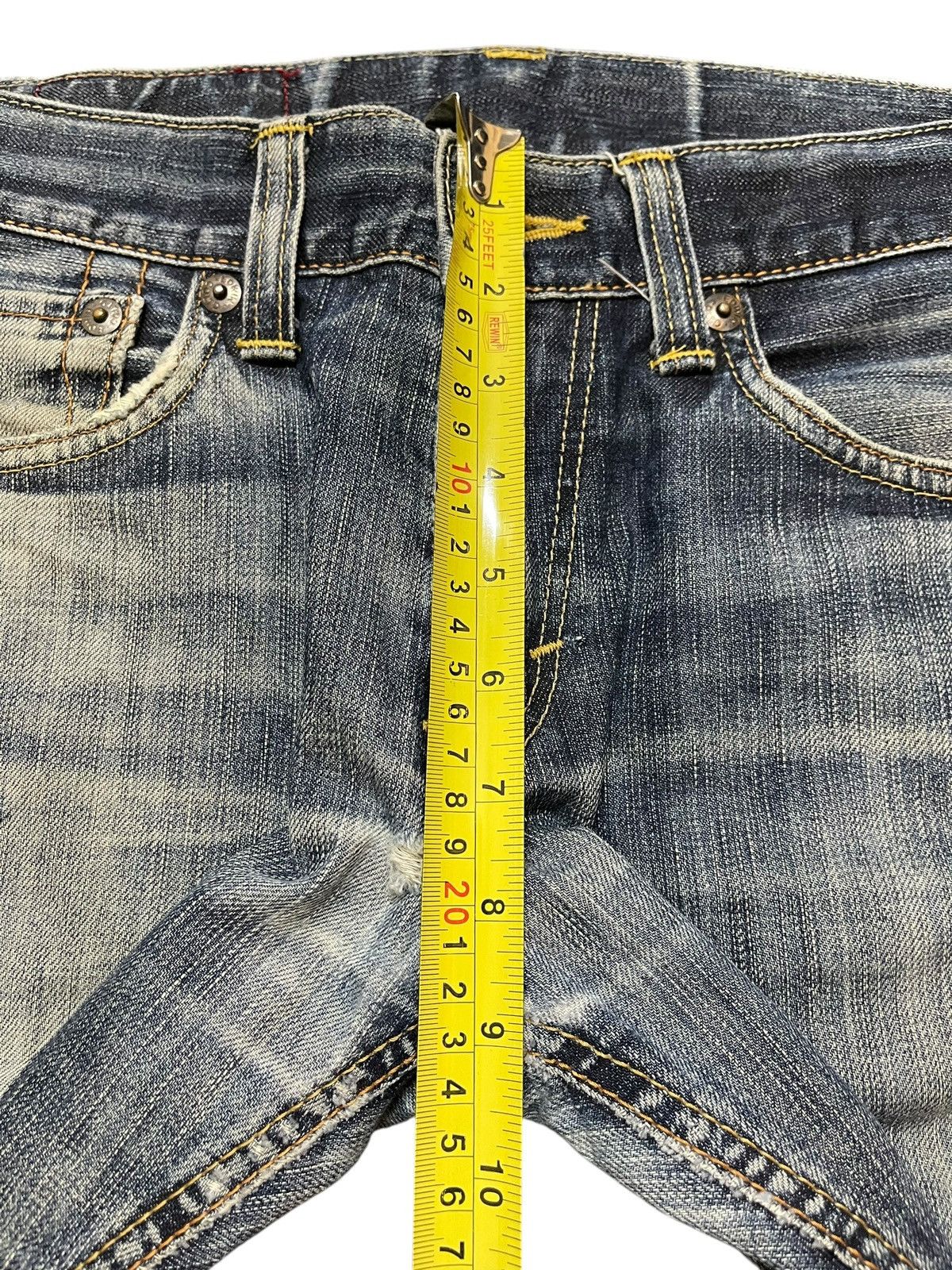Vintage 90s Edwin Japan 502 Faded Wash Distress Jeans