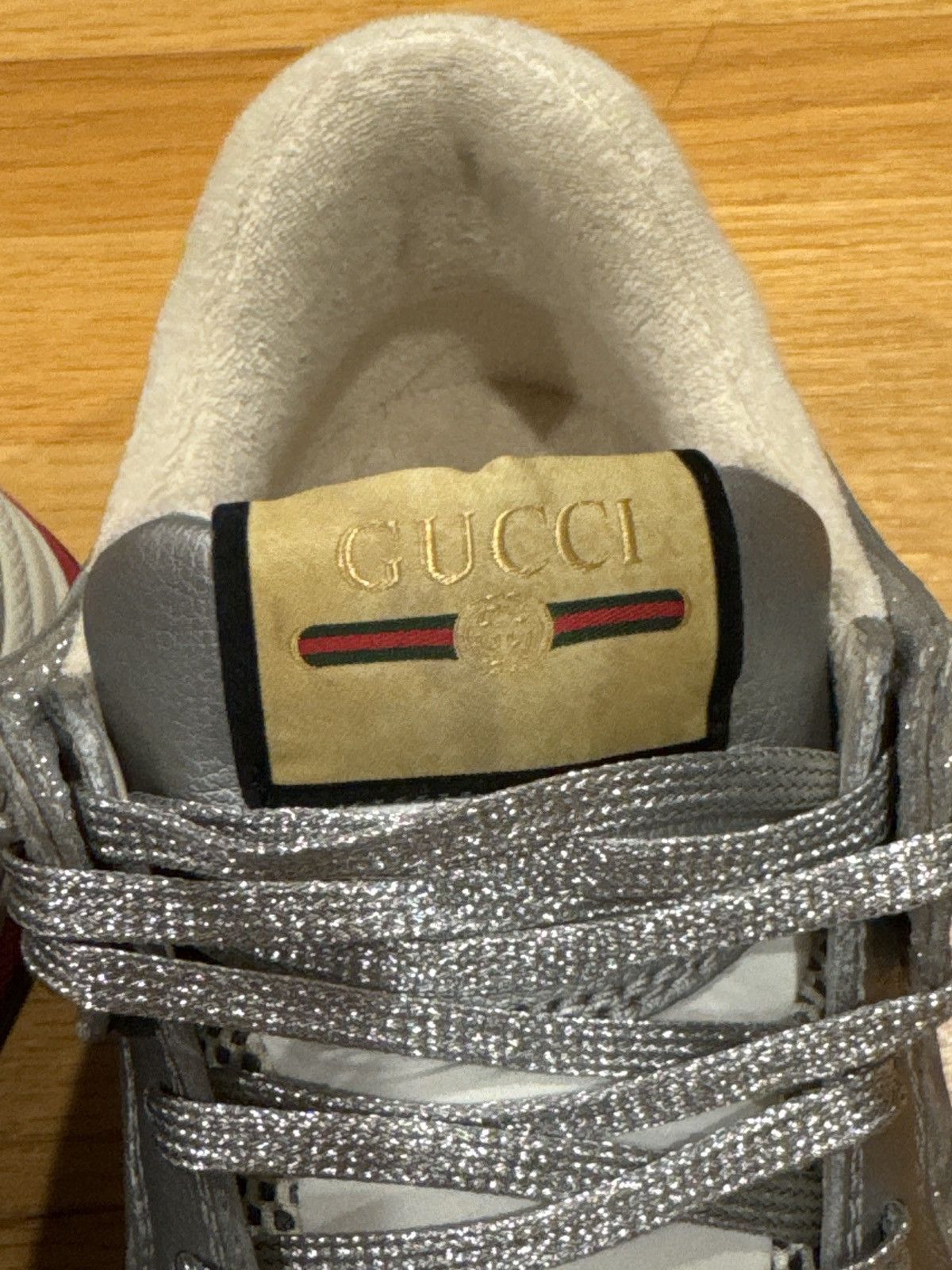 Gucci Gucci Ultrapace Glitter Sneakers Silver Mesh Size US 8 / EU 41 - 6 Thumbnail