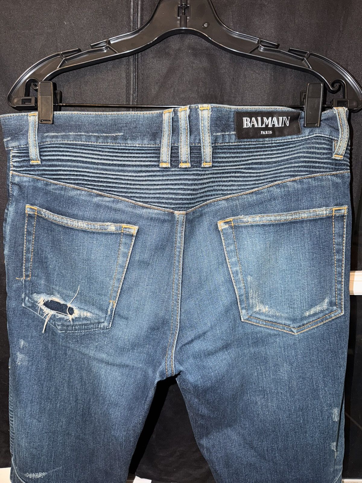 Balmain Balmain Biker Denim MIJ 31 Size US 31 - 6 Thumbnail
