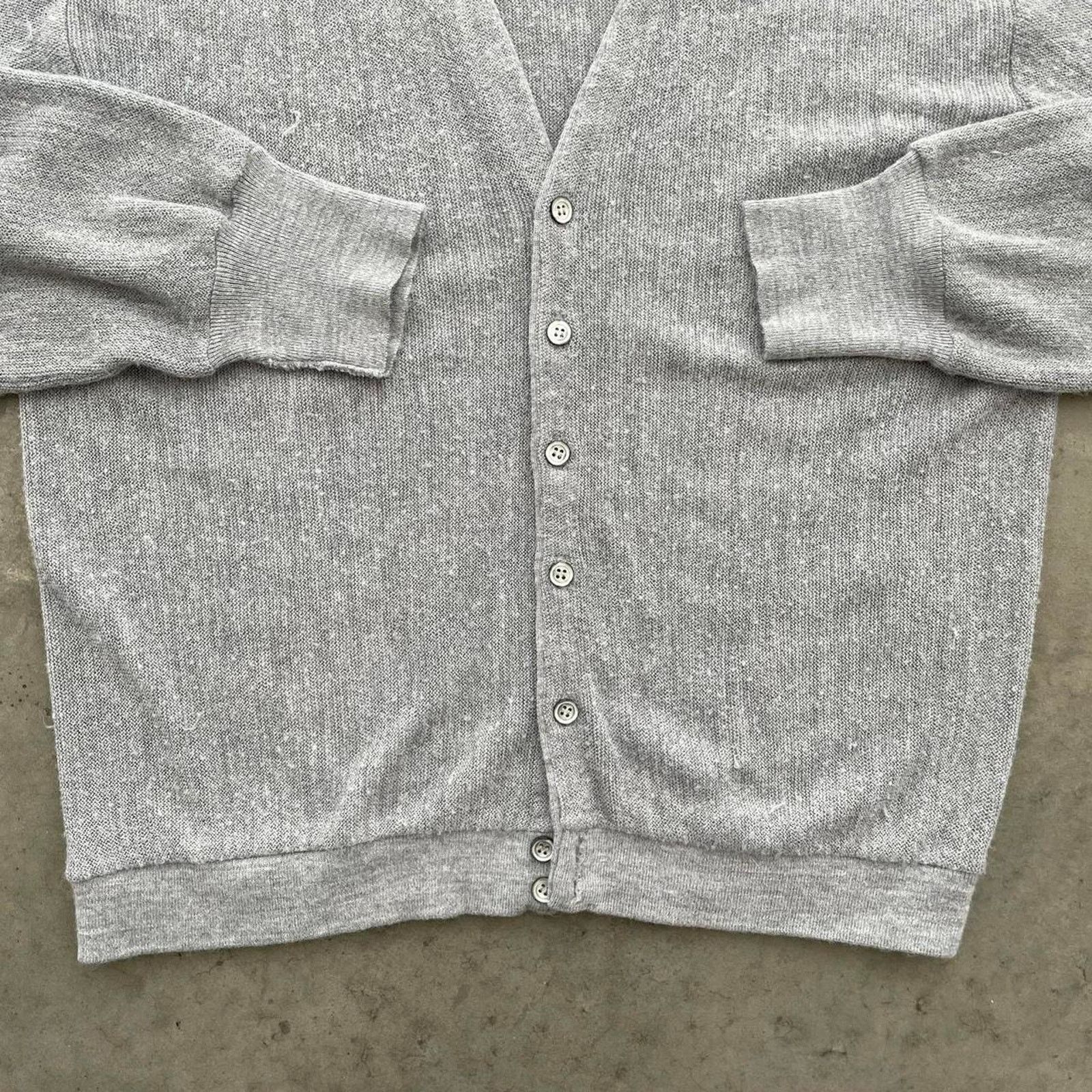 Vintage Vintage 90s Grey Cardigan Sweater Size US XL / EU 56 / 4 - 3 Thumbnail