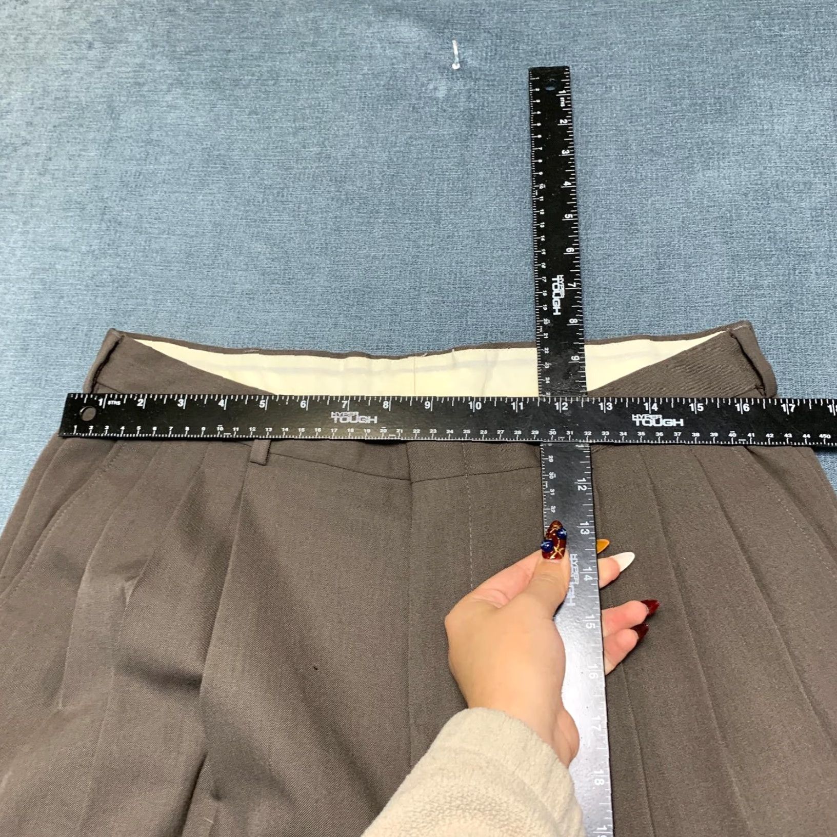 Vintage VINTAGE City Streets Dress Pants 34x35 Brown Pleated Front Cuffed Hem Career Formal Size US 34 / EU 50 - 7 Thumbnail