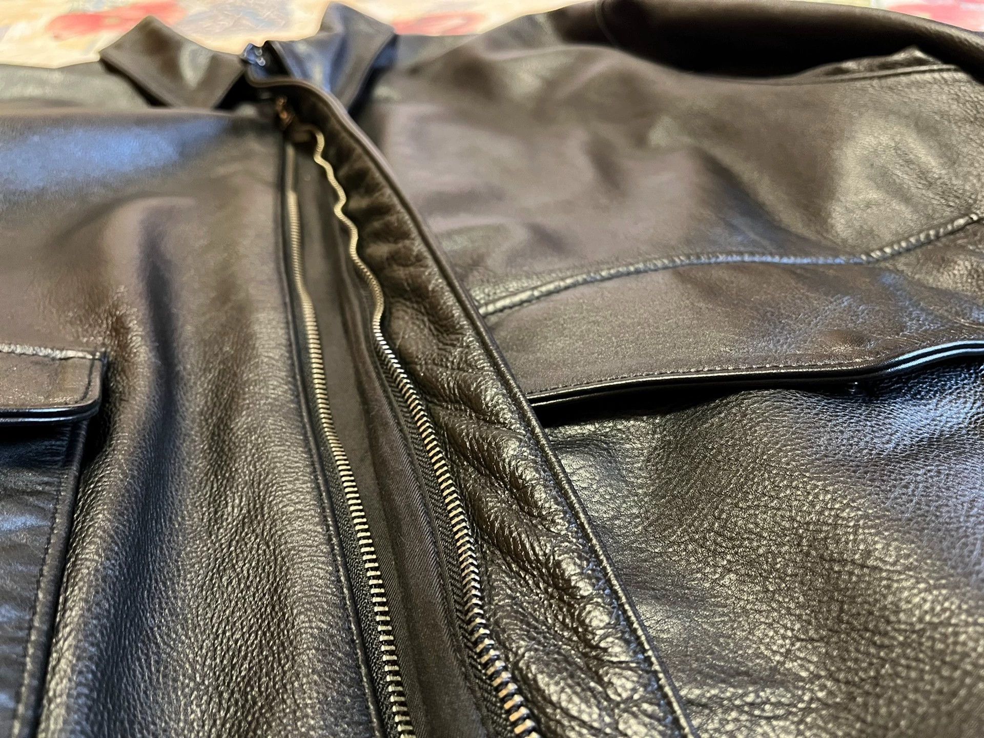 Other ssz Early A1 Top Calfskin Leather L Jacket (New) Talon Zips Size US L / EU 52-54 / 3 - 9 Thumbnail