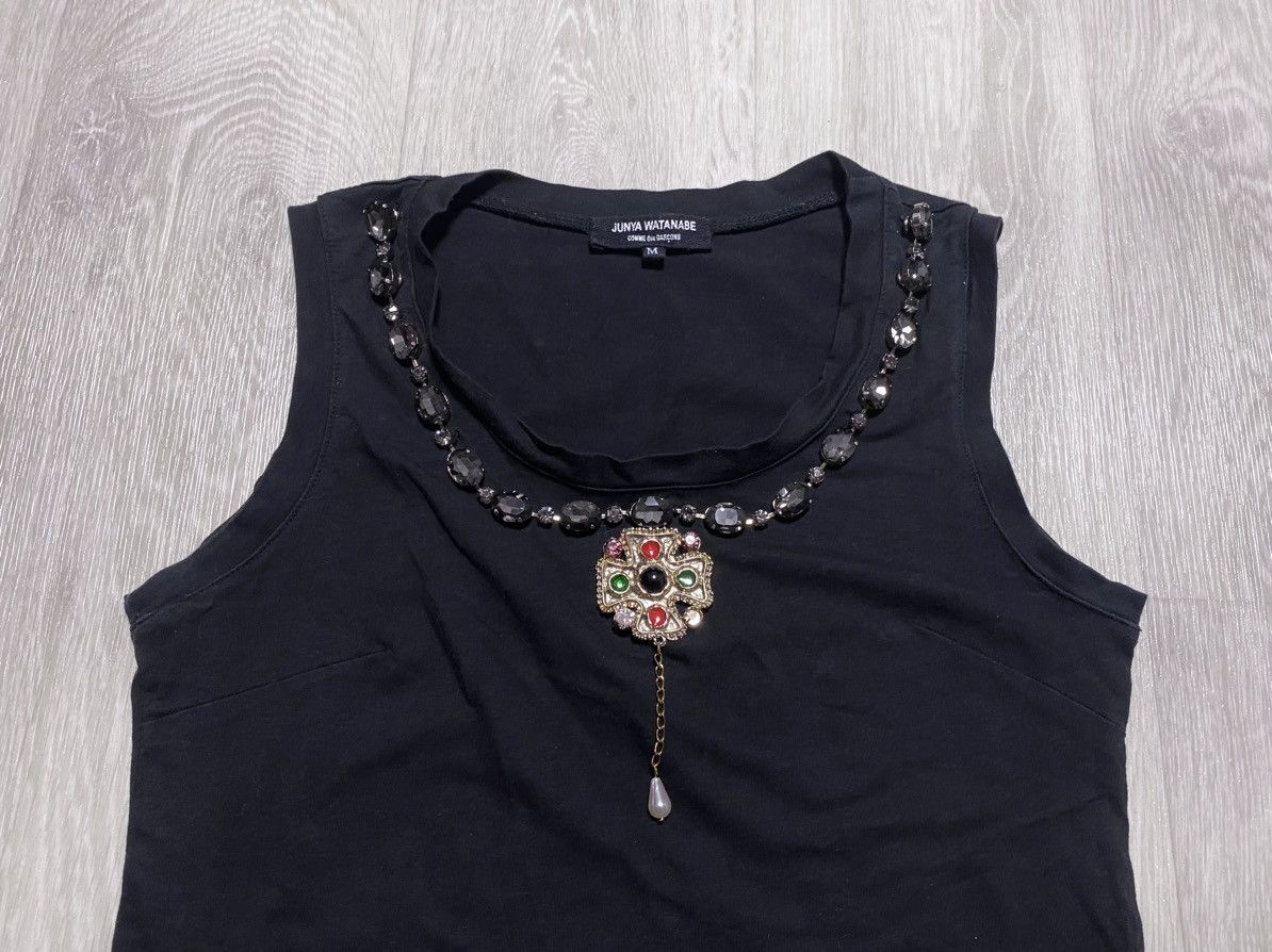 Junya Watanabe Junya Watanabe Comme des Garçons Decorated Necklace Tank Top Size M / US 6-8 / IT 42-44 - 4 Thumbnail