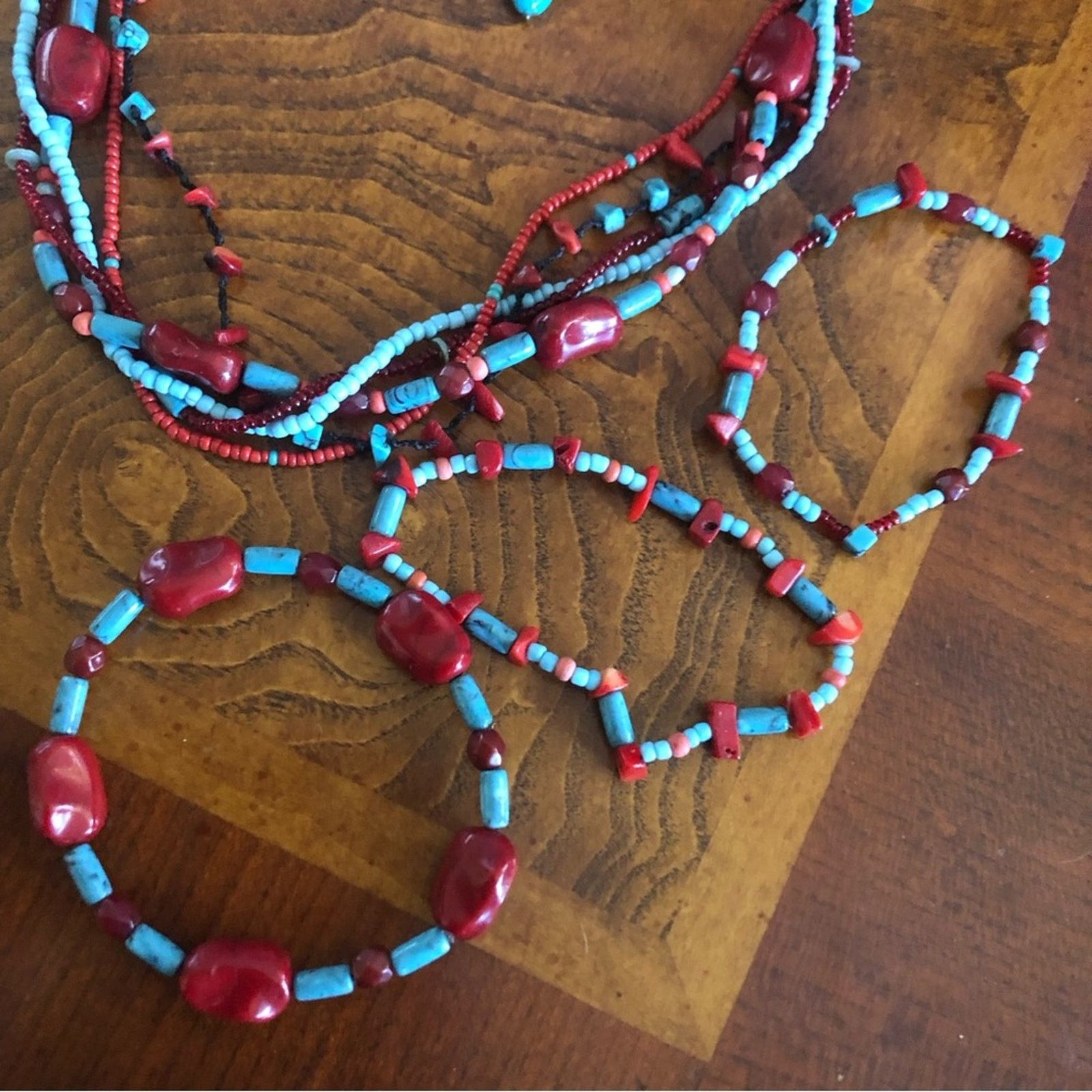 Jewelry Southwestern faux red coral and howlite jewelry set Size ONE SIZE - 9 Thumbnail