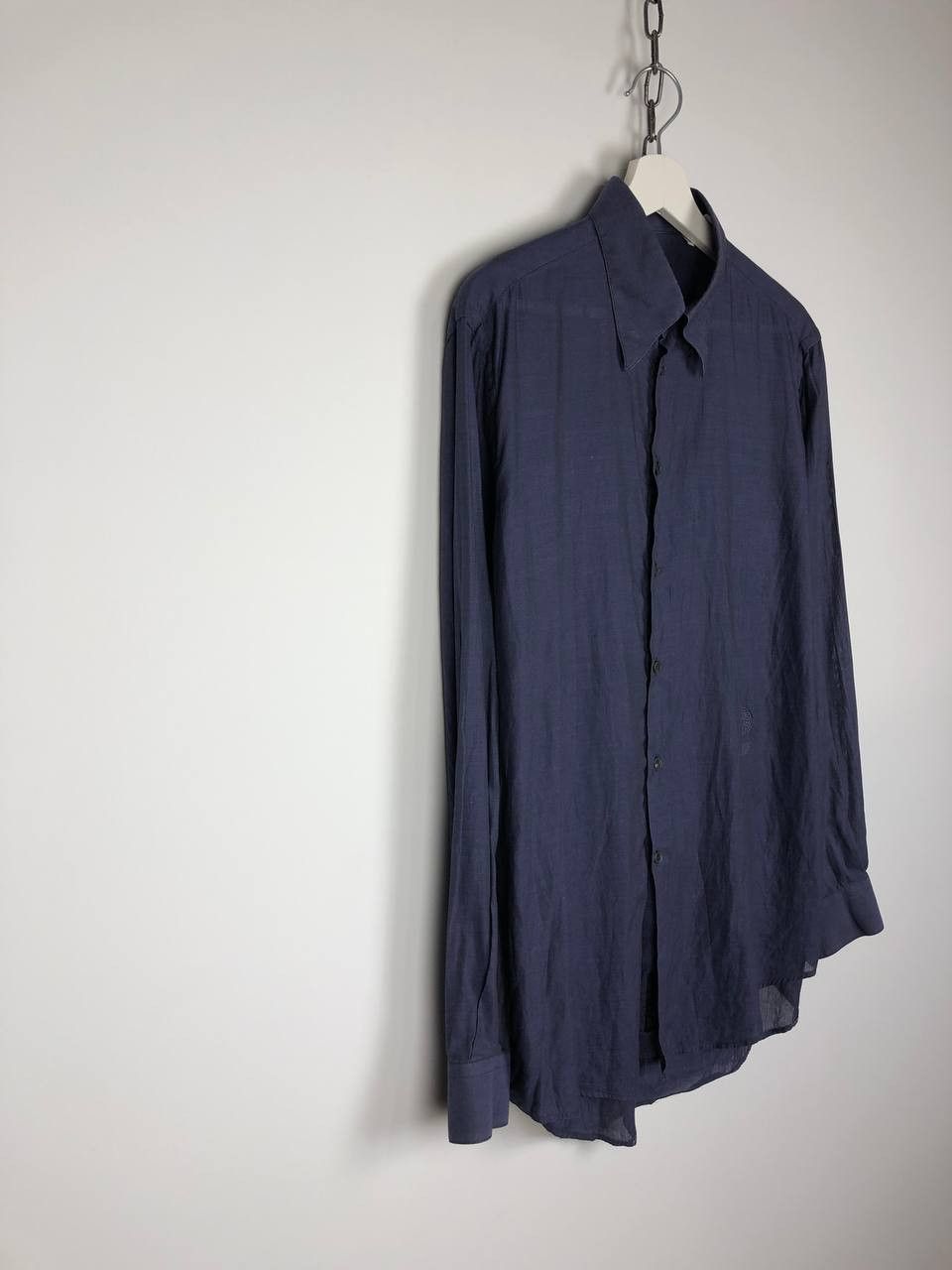 Versace Versace V2 Italy Cotton Shirt Blue size 15/39(S) Size US S / EU 44-46 / 1 - 4 Thumbnail