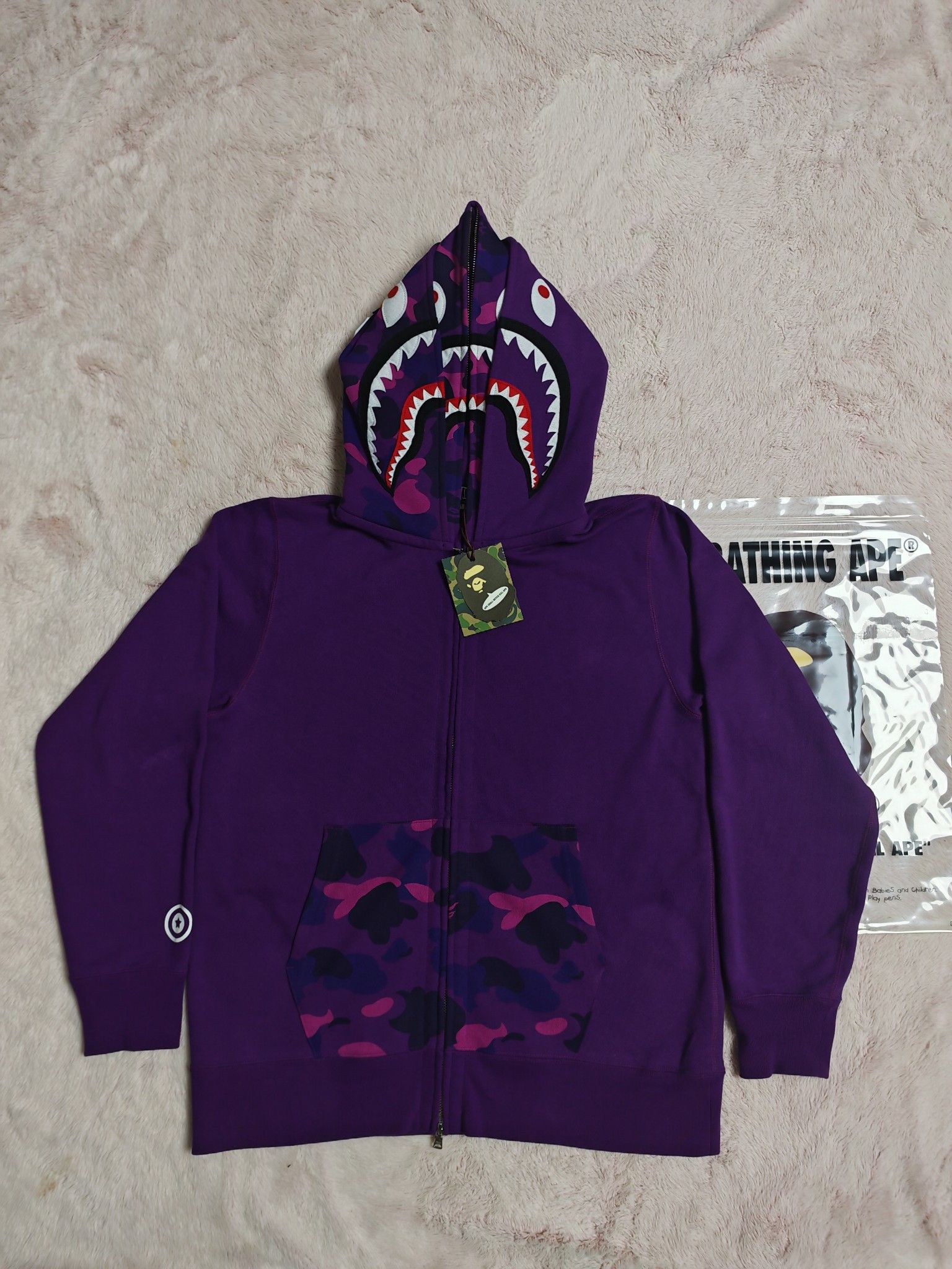 Bape × Swarovski Bape X Swarovski Purple Camo Full ZIp Up Hoodie