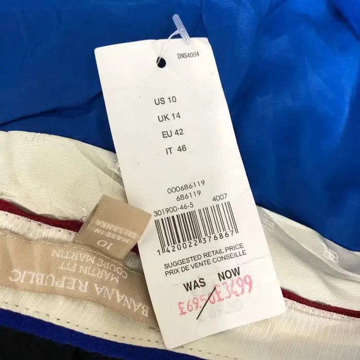 Banana Republic Vtg BANANA REPUBLIC MARTIN Fit Blue Casual Pant Workwear Size 34" / US 12 / IT 48 - 11 Thumbnail
