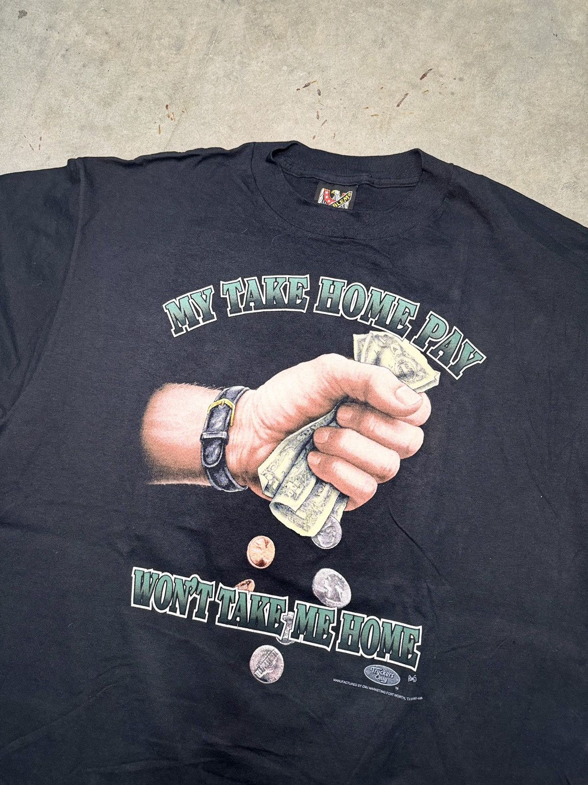 Vintage 90s vintage Take home pay money 3d emblem truckers only rare Size US XL / EU 56 / 4 - 3 Thumbnail