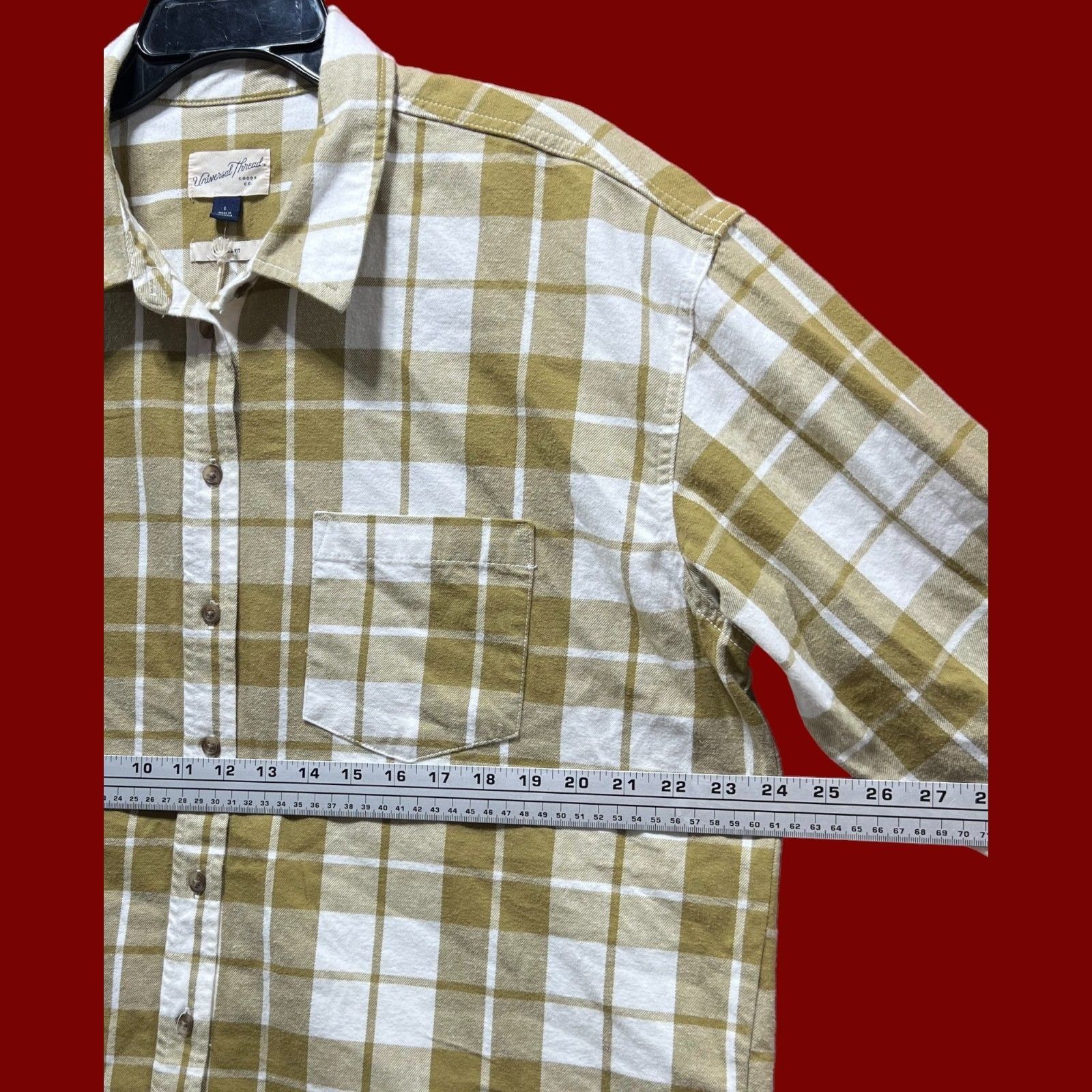 Other Universal Thread - Women's Long Sleeve Flannel Button-Down S Size L / US 10 / IT 46 - 5 Thumbnail