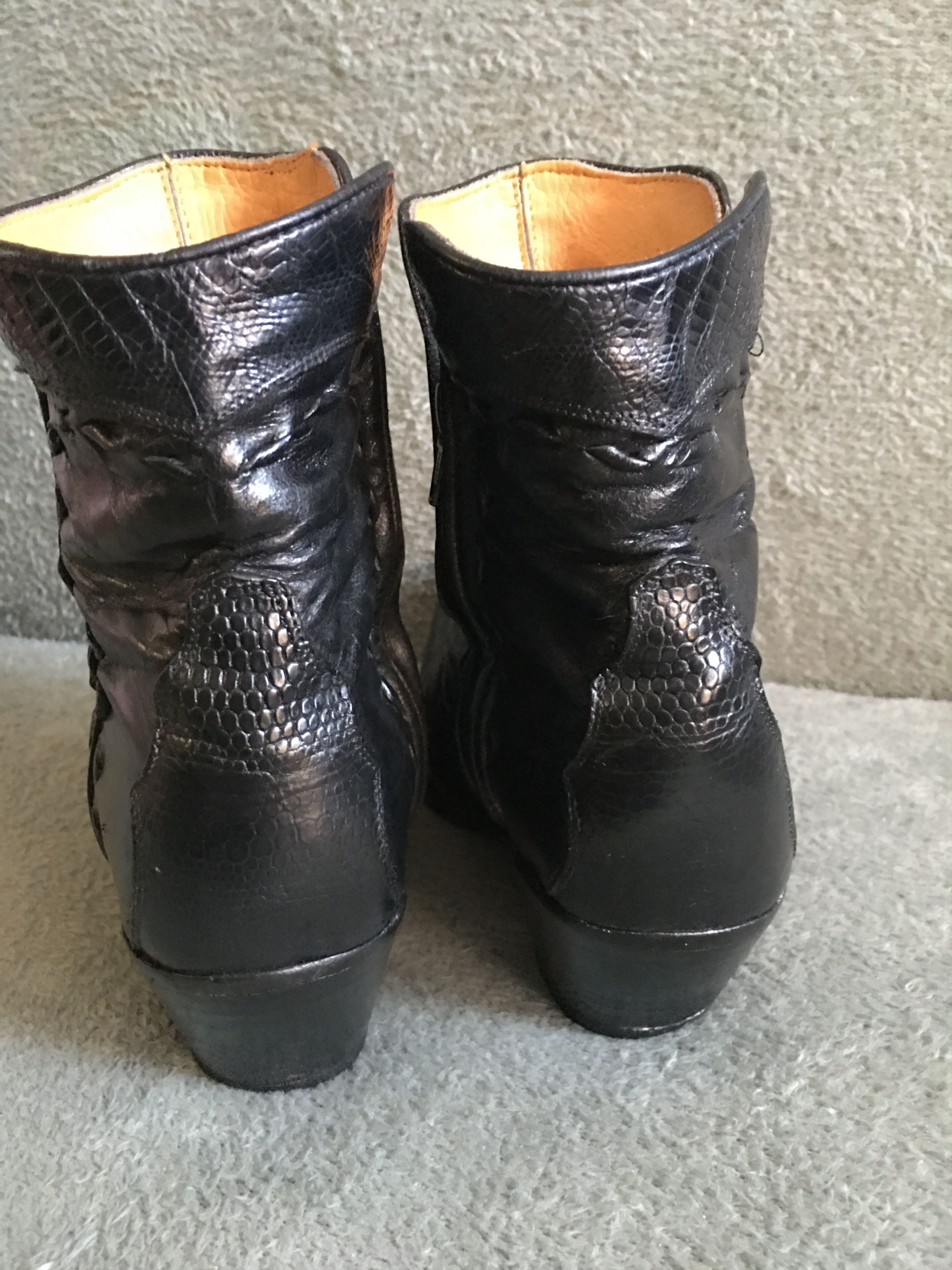 Handmade × Old Gringo Old Gringo Mexicana Croco Embossed Ankle Boots EU35 US5.5 Size US 5.5 / IT 35.5 - 6 Thumbnail