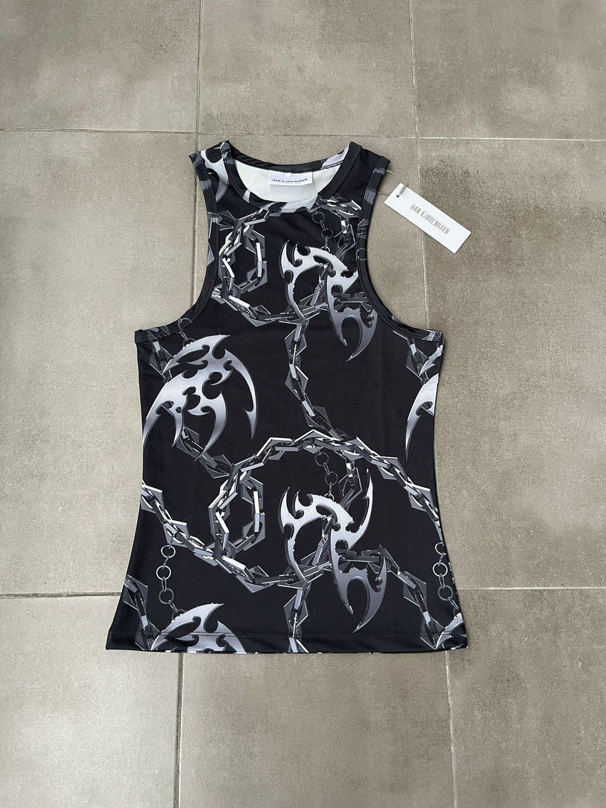Han Kjobenhavn !DS! SS23 Han Kjobenhavn Chain Tribal Stretch Racer Top Size US M / EU 48-50 / 2 - 8 Thumbnail