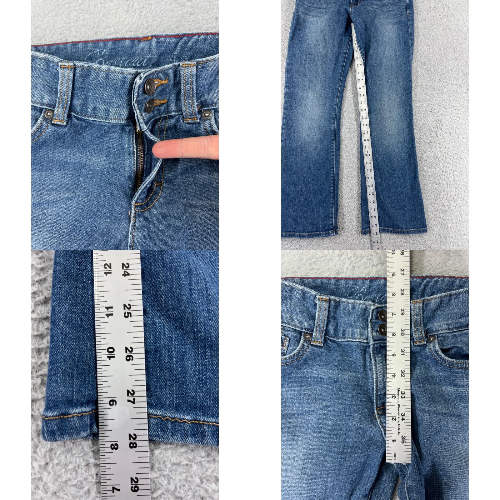 Tommy Hilfiger Tommy Hilfiger Jeans Womens 27 Blue Denim Flared Low Rise Cotton Blend Pant Size 27" / US 4 / IT 40 - 8 Thumbnail