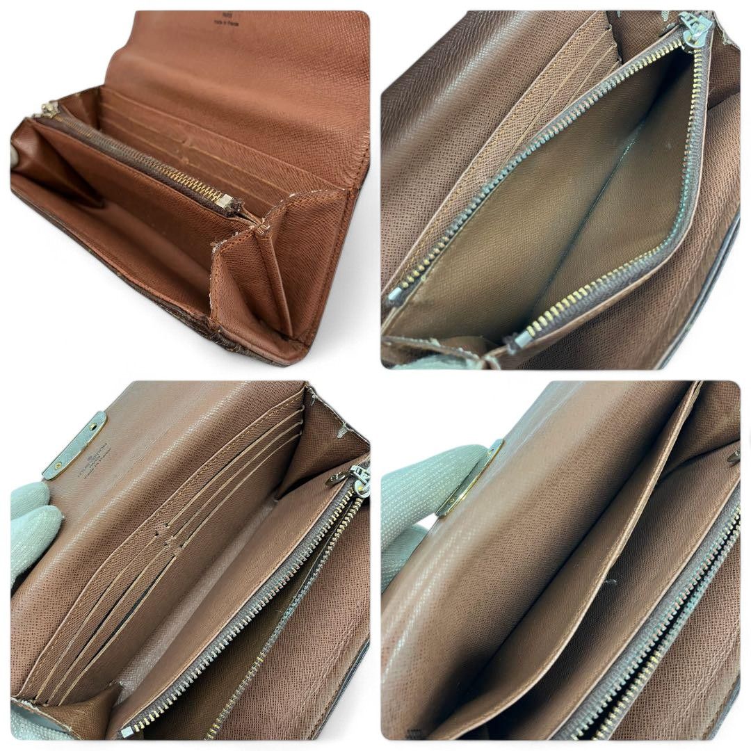 Louis Vuitton Louis Vuitton - Portefeuille Sarah Long Wallet Brown Leather Size ONE SIZE - 8 Thumbnail