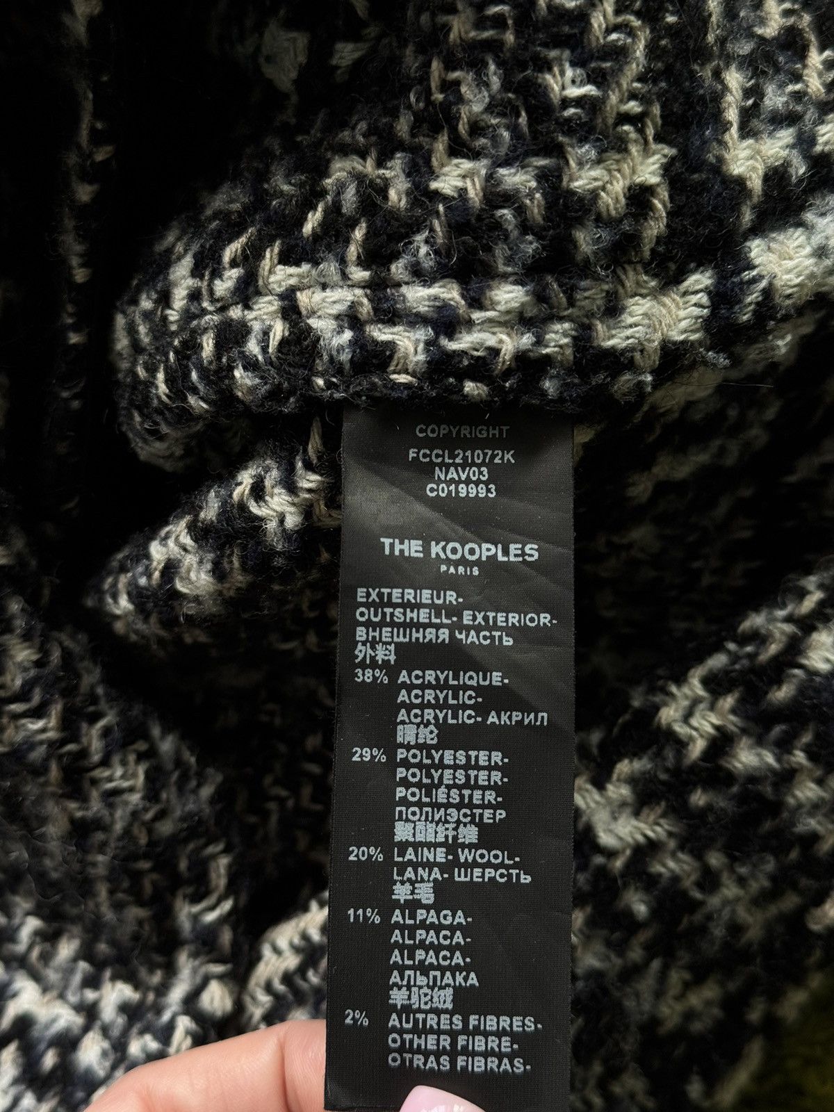 The Kooples The Kooples alpaca wool blend checkered jacket Size S / US 4 / IT 40 - 6 Thumbnail