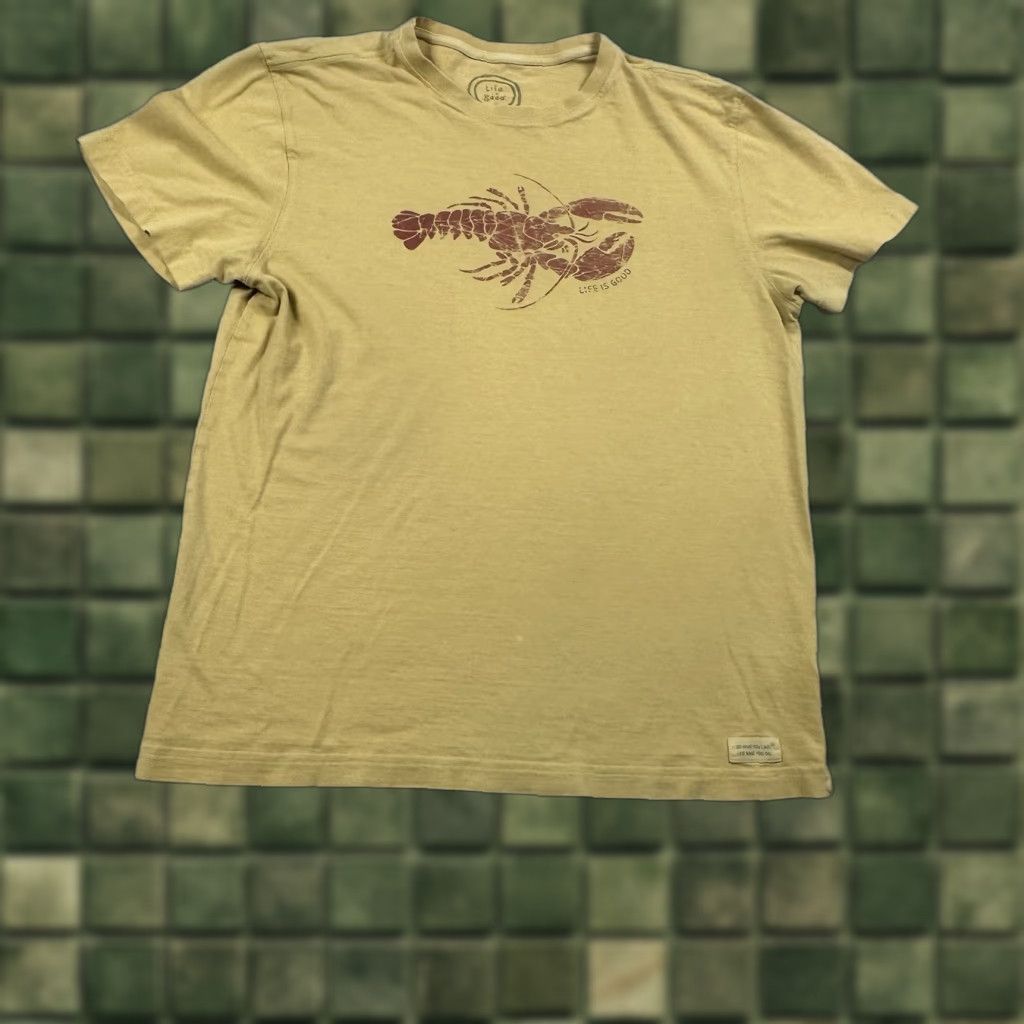 Life is Good Life is Good T Shirt Mens Medium Yellow Shirt Mens M Yellow Logo Graphic Print Outdoor All Seasons Crew Neck Short Sleeve Vintage No Size US M / EU 48-50 / 2 - 1 Thumbnail