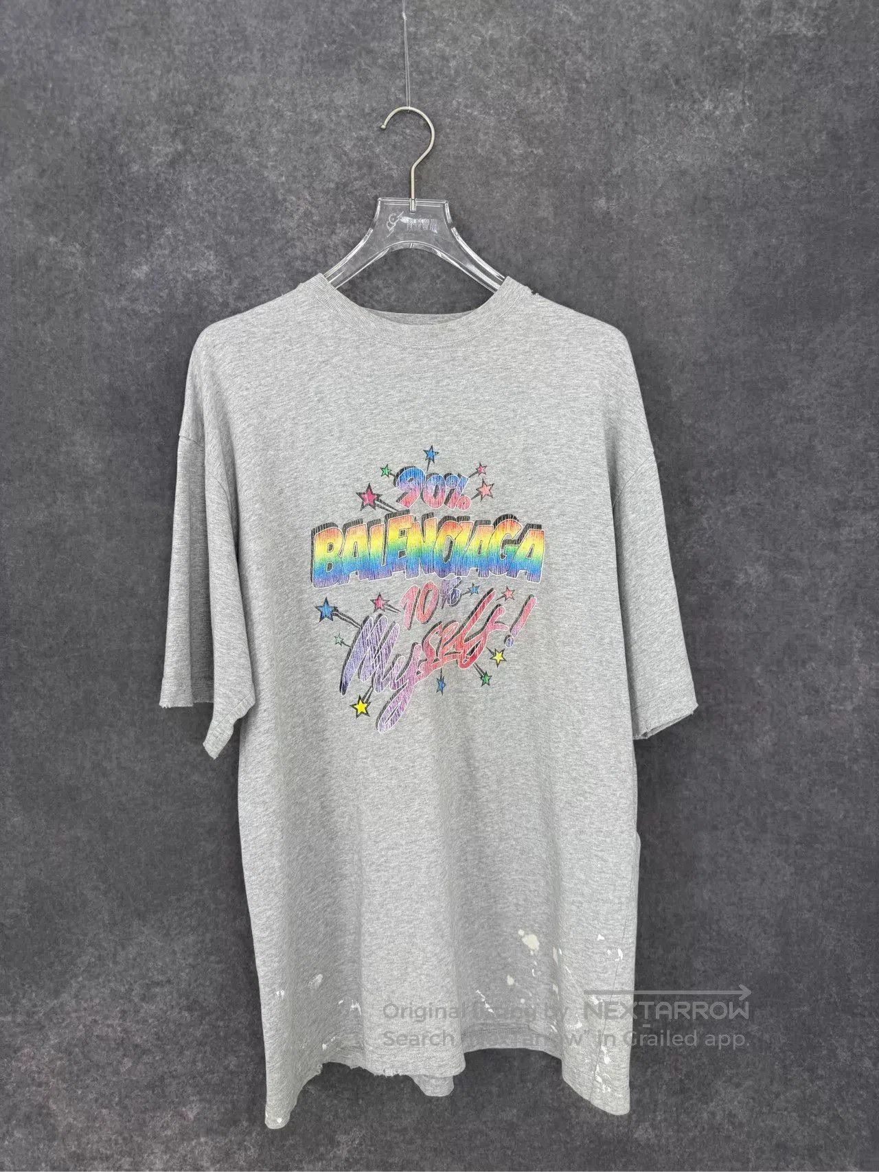 Balenciaga Gray Short Sleeve Graphic T. Size US XS / EU 42 / 0 - 1 Thumbnail