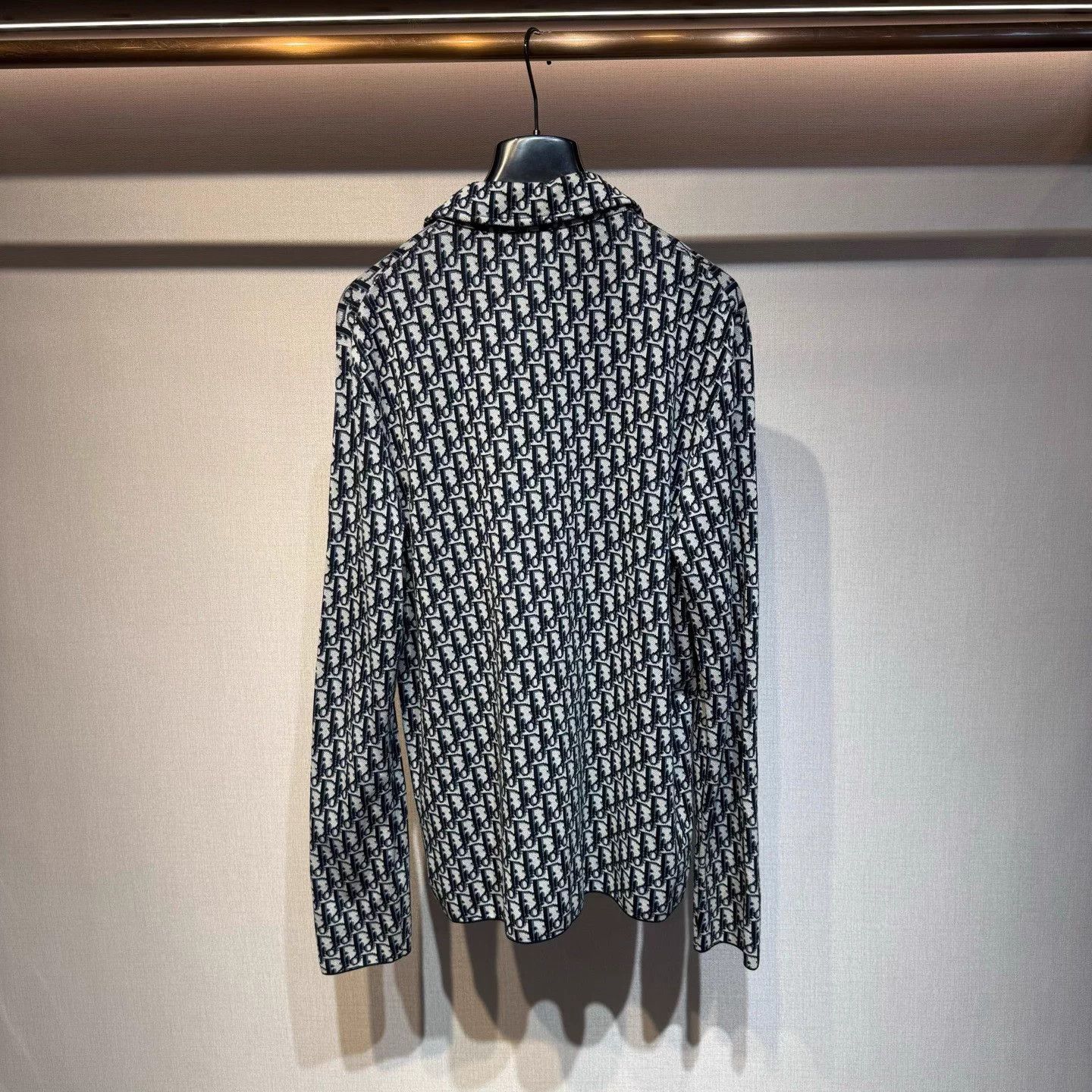 Dior beige/navy allover logo longsleeve S New