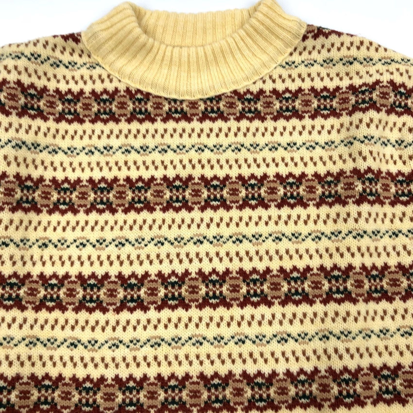 Vintage VINTAGE Lord Jeff Men's XL Fair Isle Cable Knit Wintuk Orlon Acrylic Sweater Size US XL / EU 56 / 4 - 3 Thumbnail