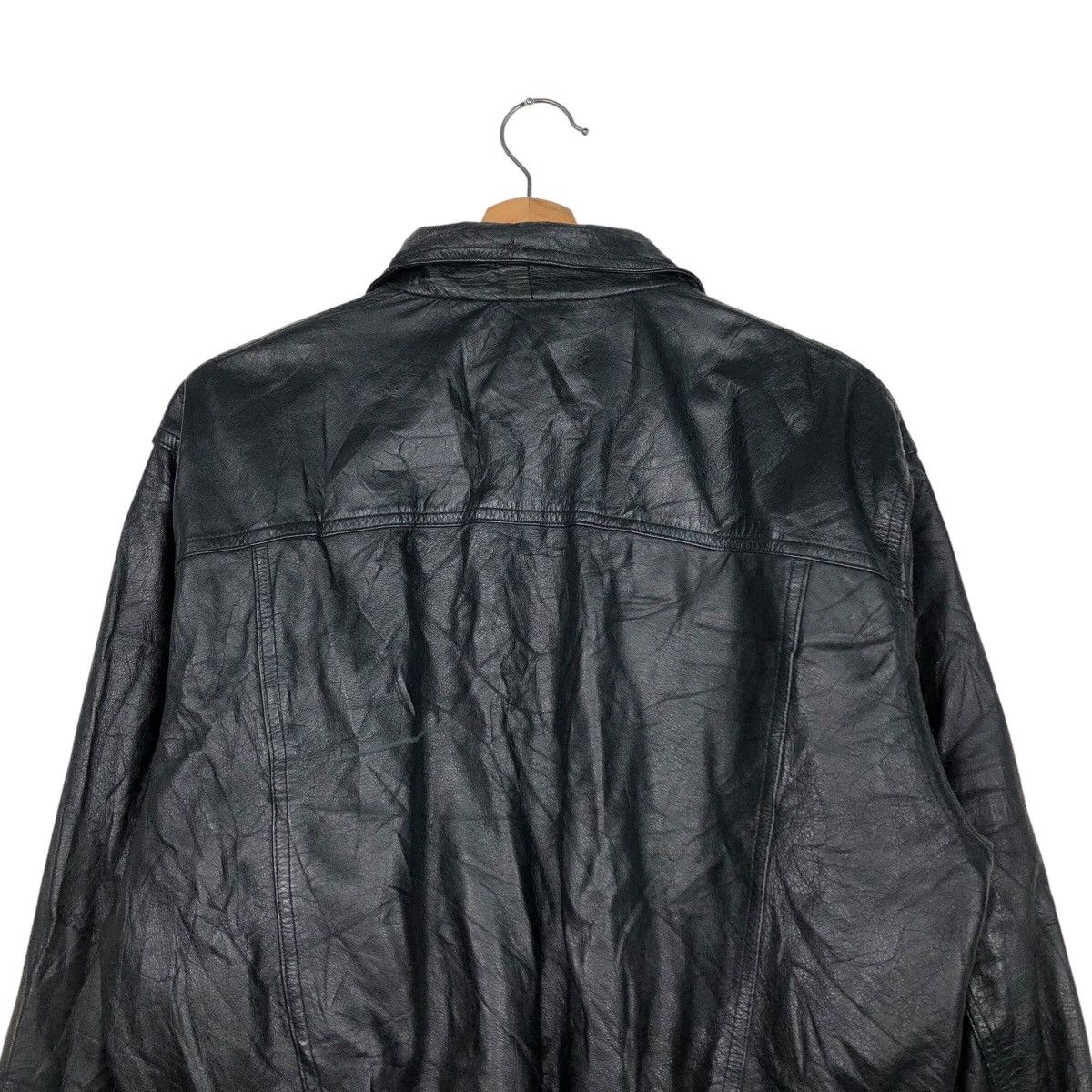 Japanese Brand × Vintage 📌Vintage Biker Leather Jacket Blanket Zania Issey Miyake Size US L / EU 52-54 / 3 - 10 Thumbnail