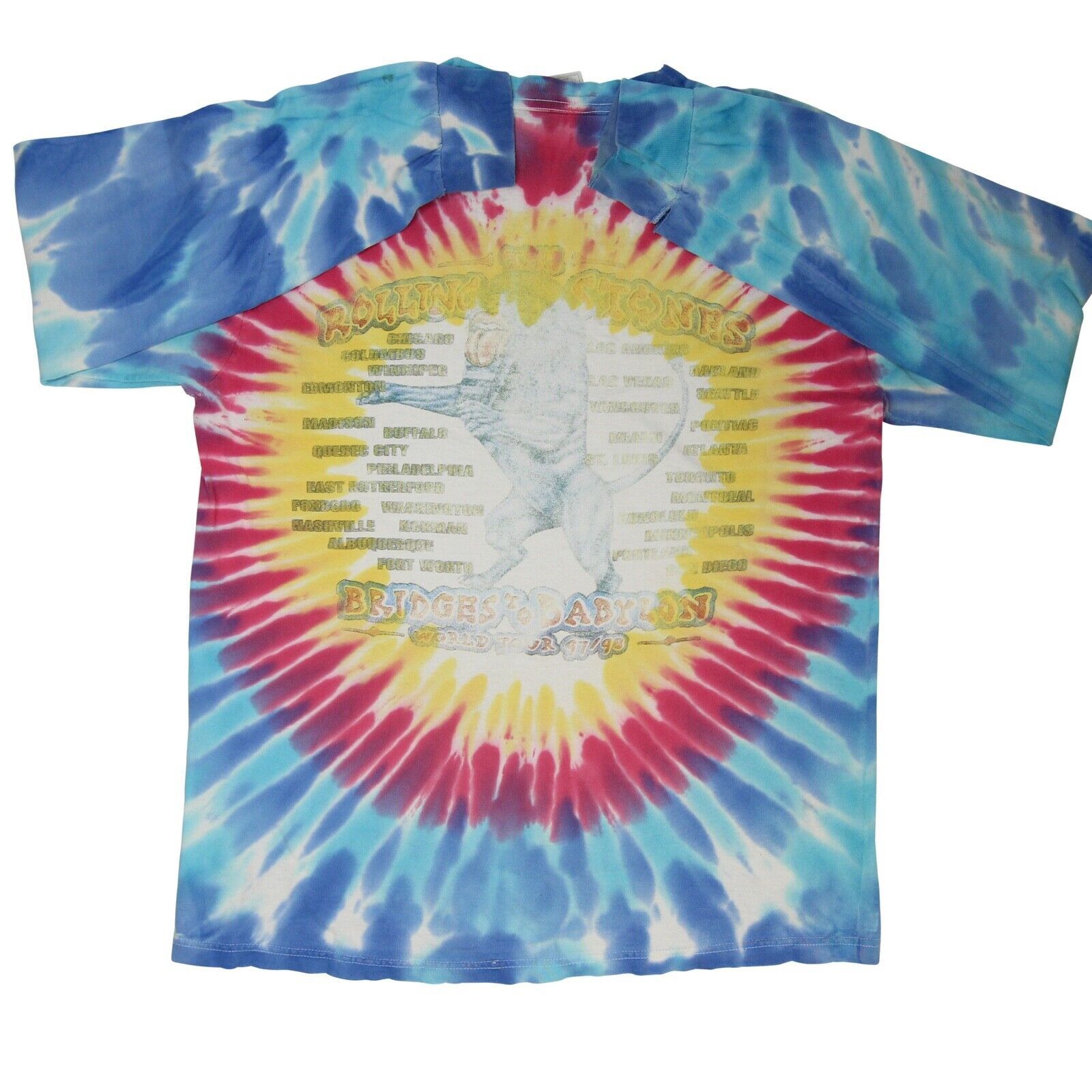 Fruit Of The Loom Vintage 1997/97 Rolling Stones "Bridges to Babylon" T Shirt Size US L / EU 52-54 / 3 - 6 Thumbnail