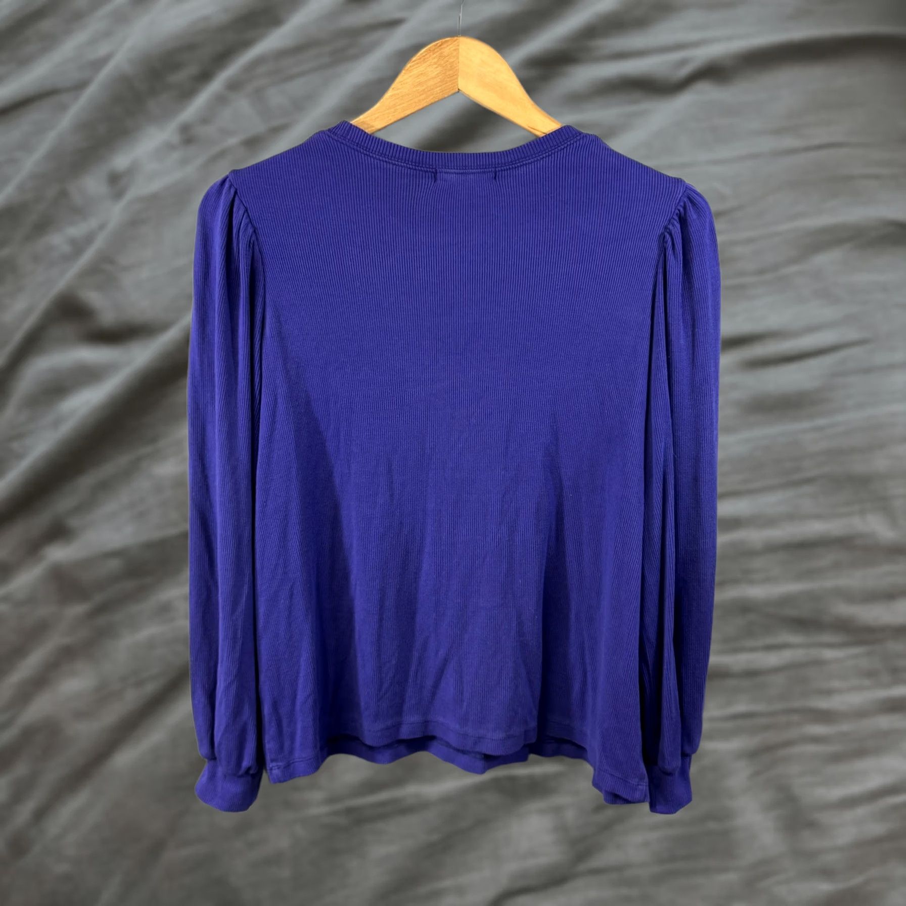 Marine Layer Marine Layer Sweater Womens Large Purple Textured Long Sleeve Pullover Lyocell Spandex Knit Pattern Solid Vintage No Size L / US 10 / IT 46 - 1 Thumbnail