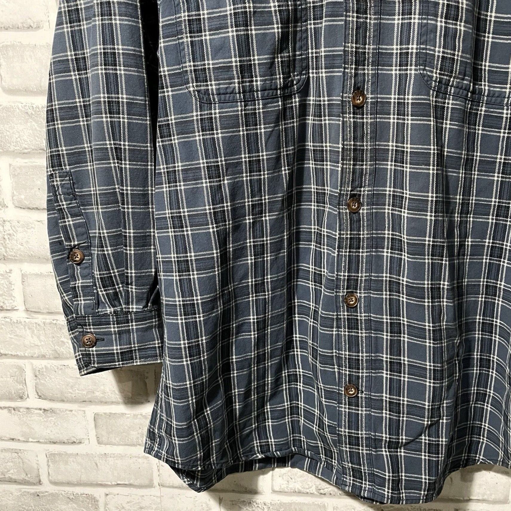 CO DULUTH TRADING CO Blue Plaid Cotton 3/4 Sleeve Button-Down Flannel Shirt Mens Size M Size US M / EU 48-50 / 2 - 3 Thumbnail