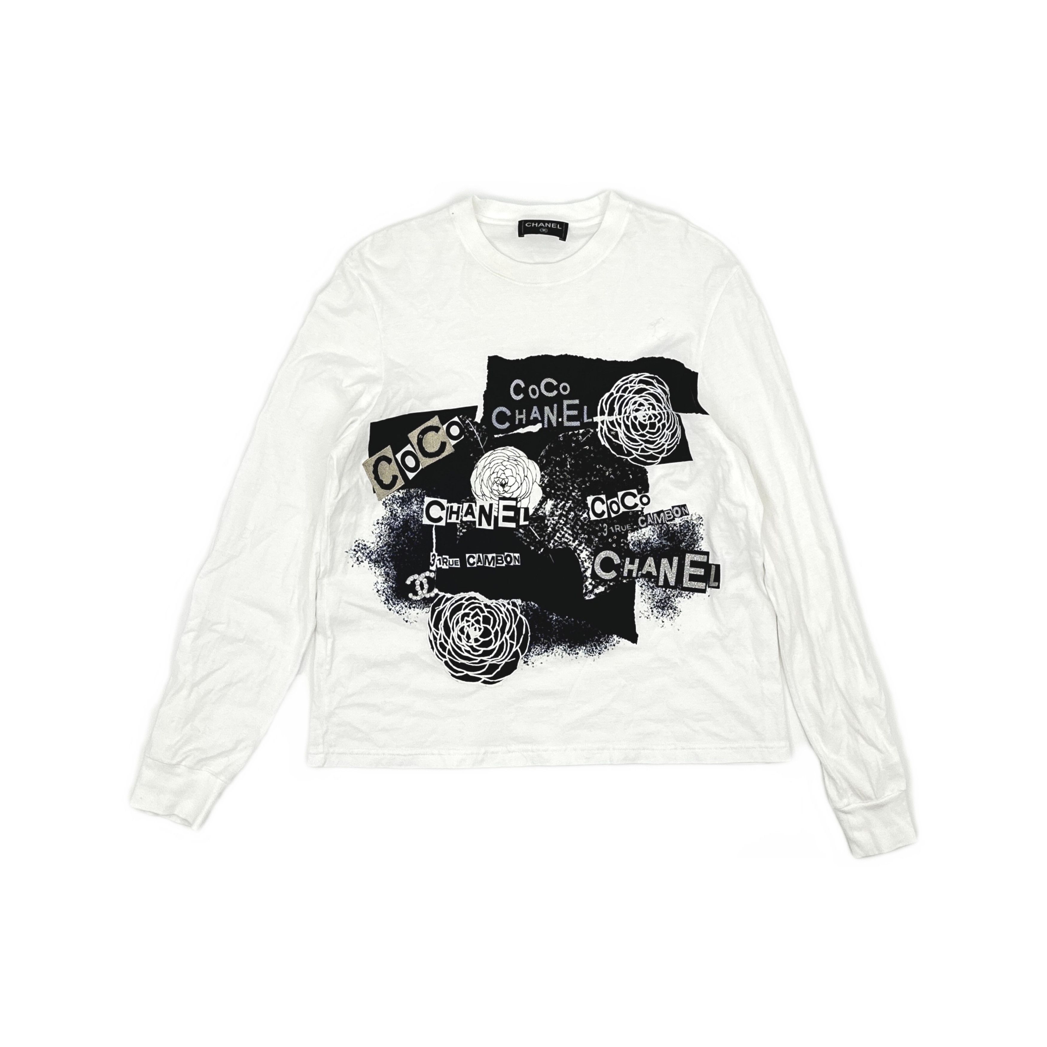Chanel Chanel Graphic Print Long Sleeve T-Shirt S Size S / US 4 / IT 40 - 1 Thumbnail