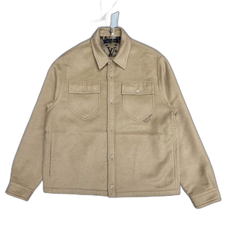Louis Vuitton Louis Vuitton Beige Alpaca Wool ButtonUp Jacket-2506 Size US XXL / EU 58 / 5 - 1 Thumbnail
