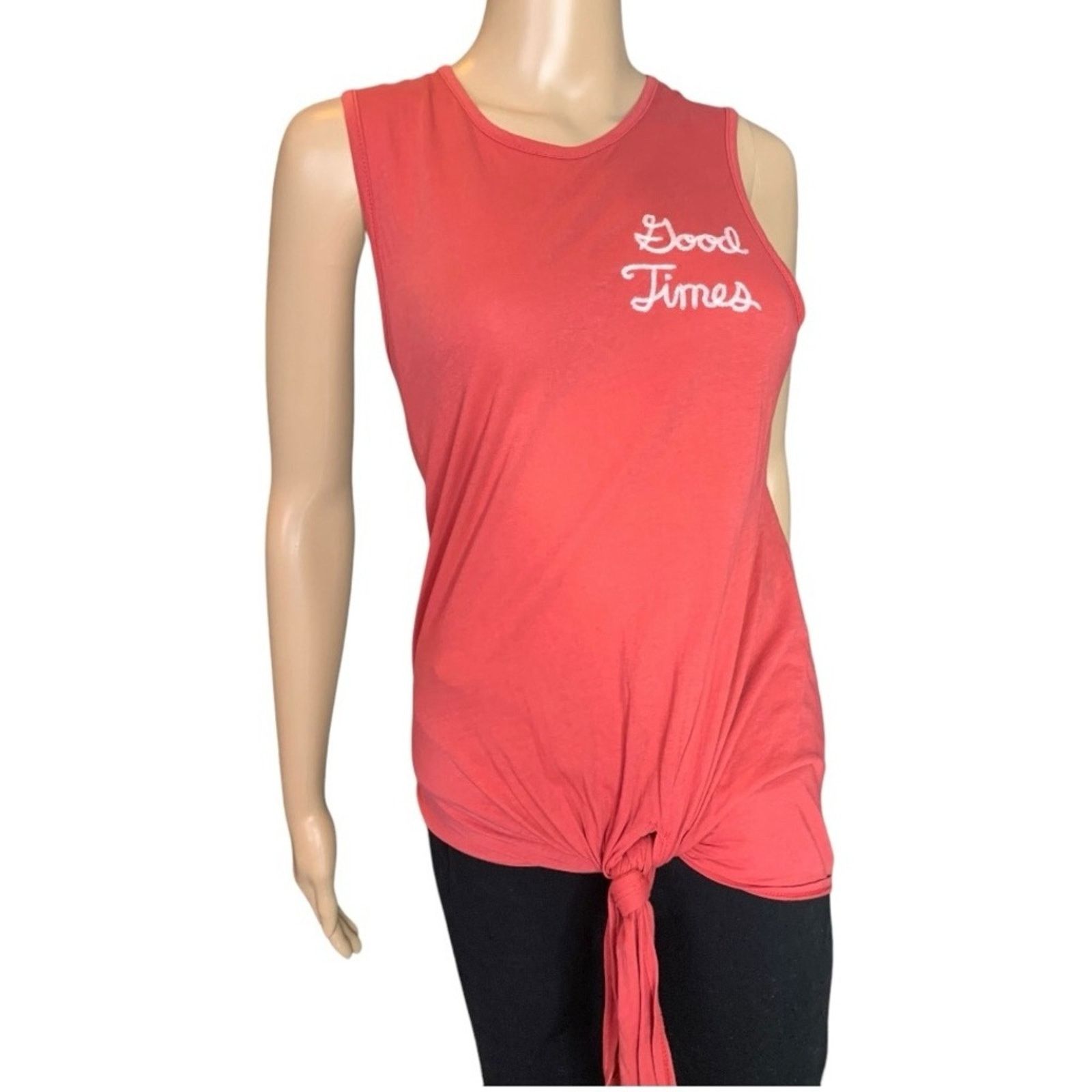 Junk Food JUNK FOOD DISNEY Women’s XS Good Times Red Tie Front T-Shirt Size XS / US 0-2 / IT 36-38 - 7 Thumbnail
