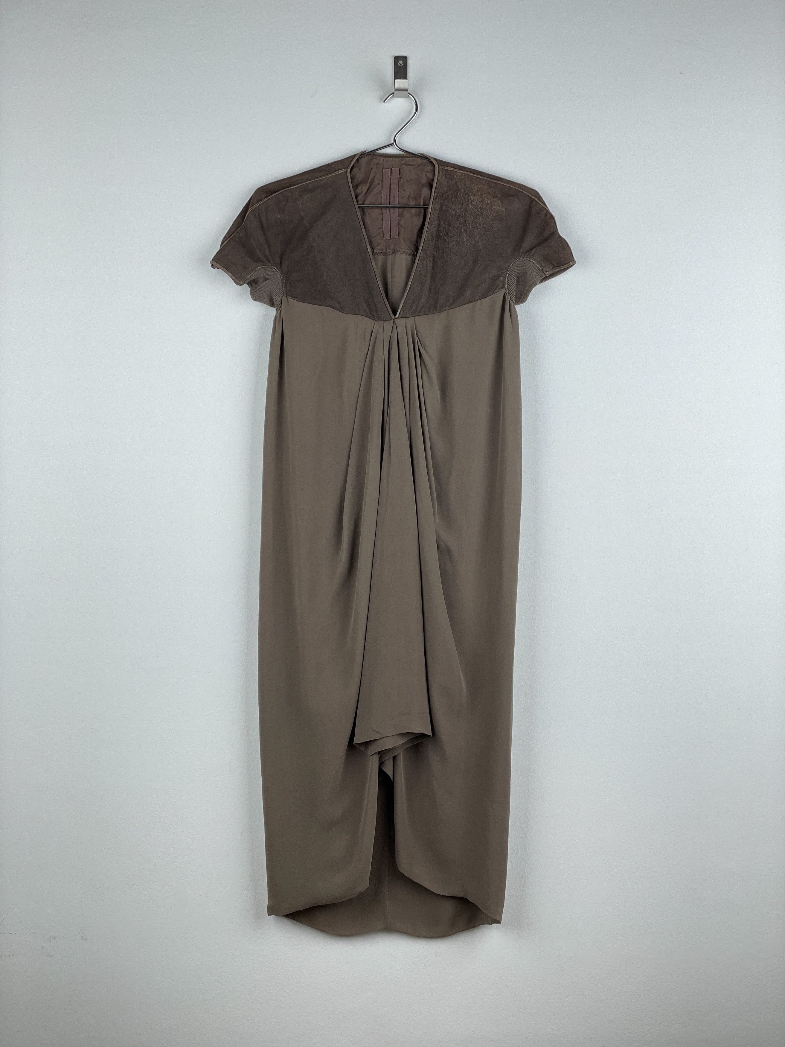 Rick Owens AW13 'Plinth' Hybrid Leather Dress Size M / US 6-8 / IT 42-44 - 1 Thumbnail