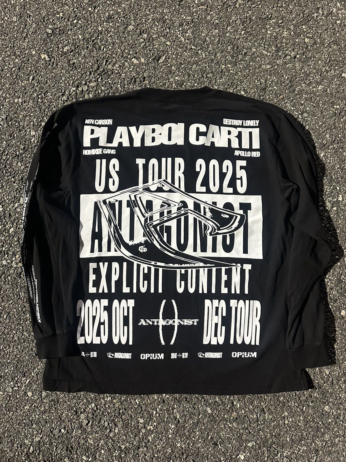 Playboi Carti Playboi Carti Antagonist Tour Opium Label L/S Size Small Size US XL / EU 56 / 4 - 2 Thumbnail
