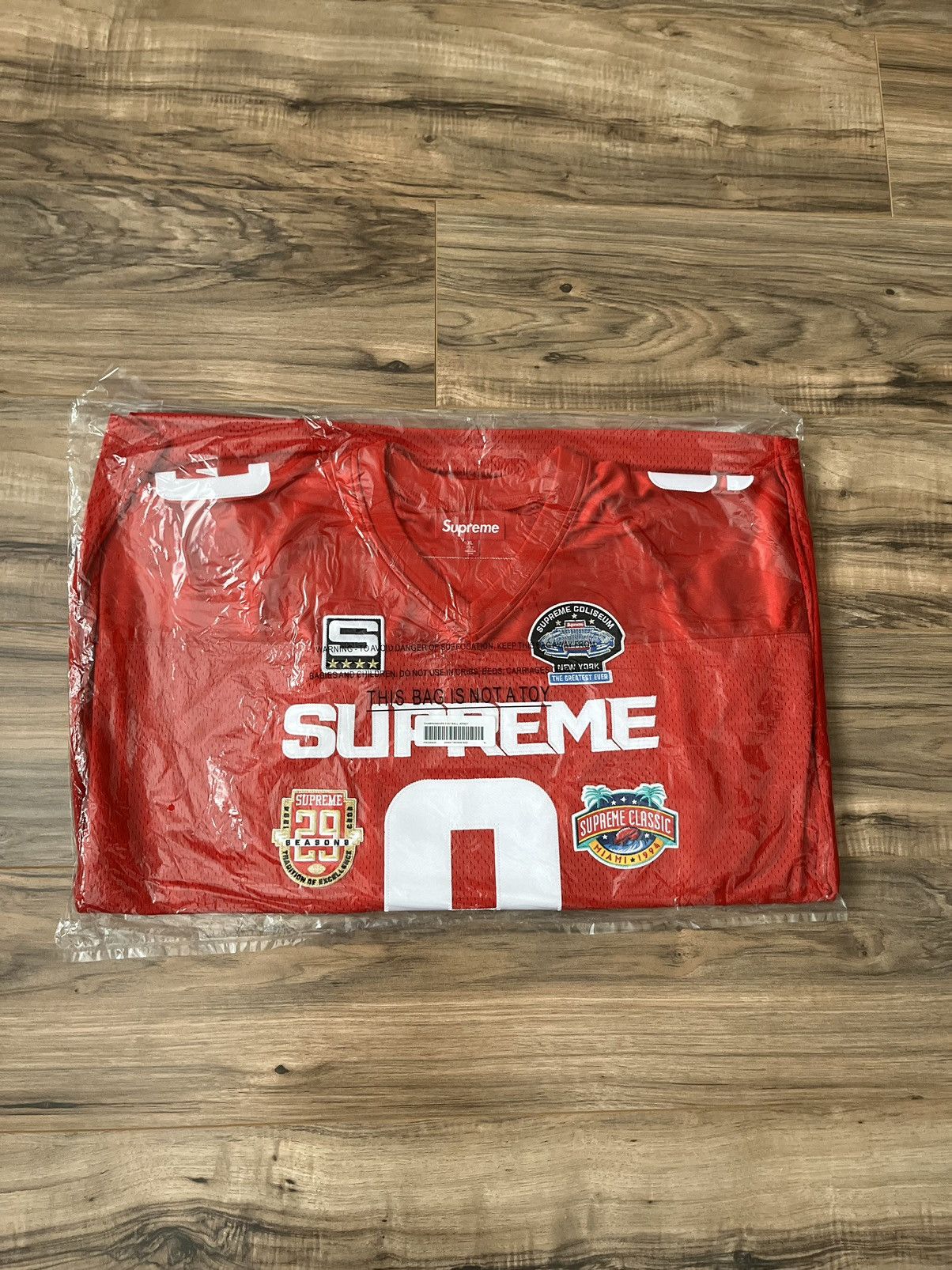 image of Supreme Championships Embroidered Football Jersey, Men's (Size XL)