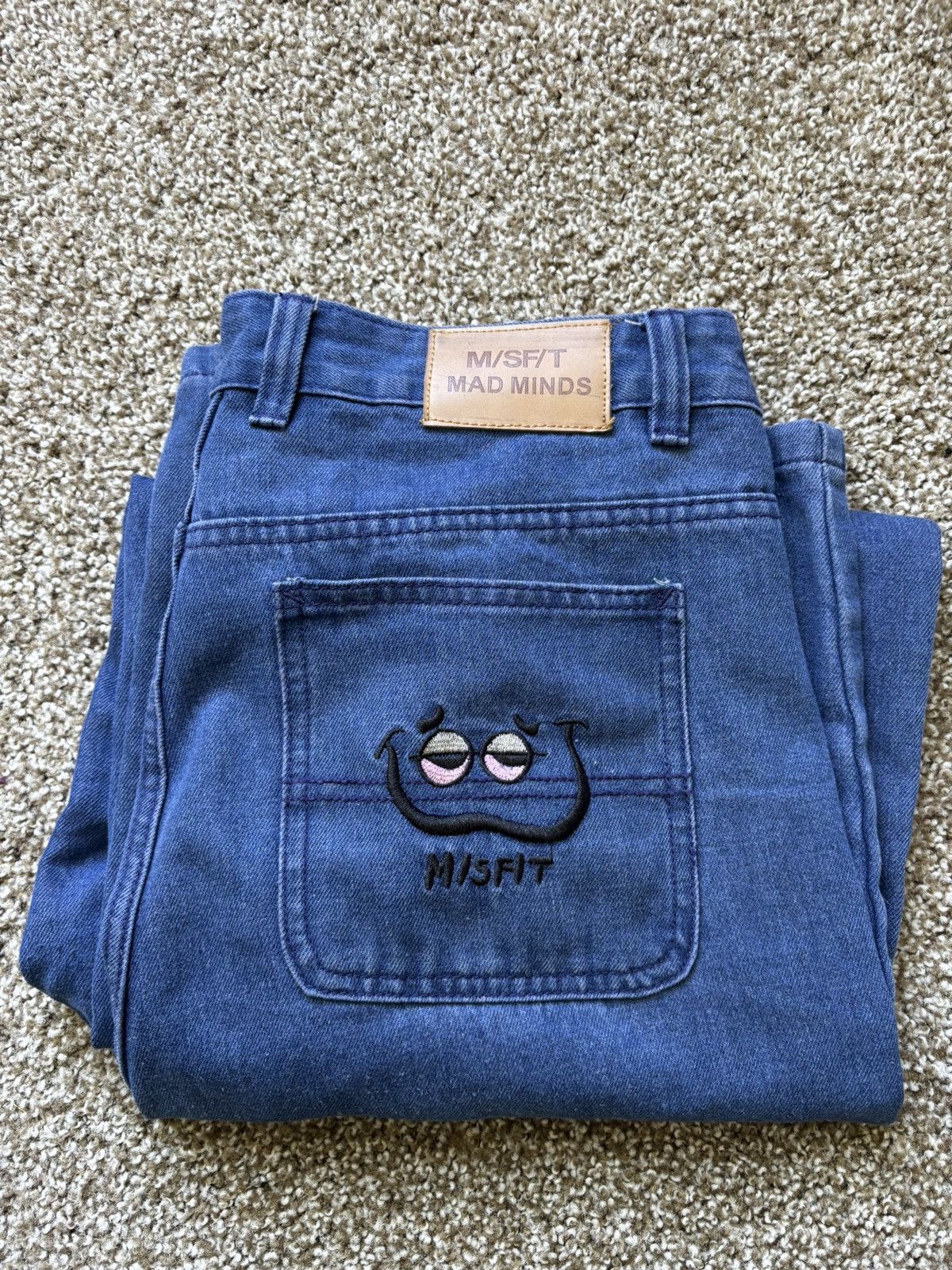 Vintage M/SF/T Blue Baggy Jeans Size US 32 / EU 48 - 2 Thumbnail