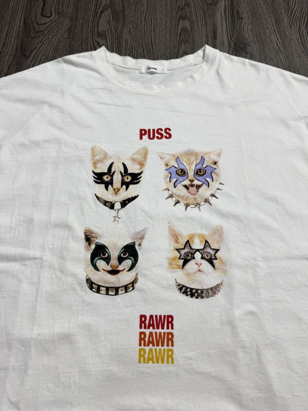 Japanese Brand Perushu Cat Rawr Design Shirt Size US M / EU 48-50 / 2 - 2 Thumbnail