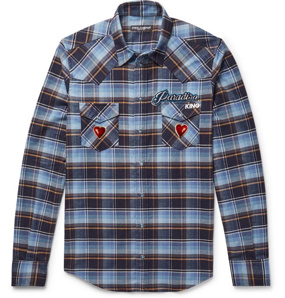Dolce & Gabbana o1y0125 Checked Shirt in Multicolor Size US L / EU 52-54 / 3 - 1 Thumbnail