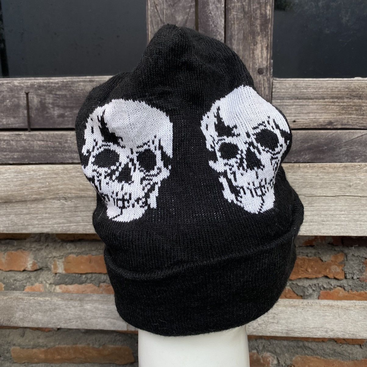 If Six Was Nine × Japanese Brand × Le Grande Bleu (L.G.B.) SKULLISM BY HOLYWOOD TERROR BEANIE HATS Size ONE SIZE - 3 Thumbnail