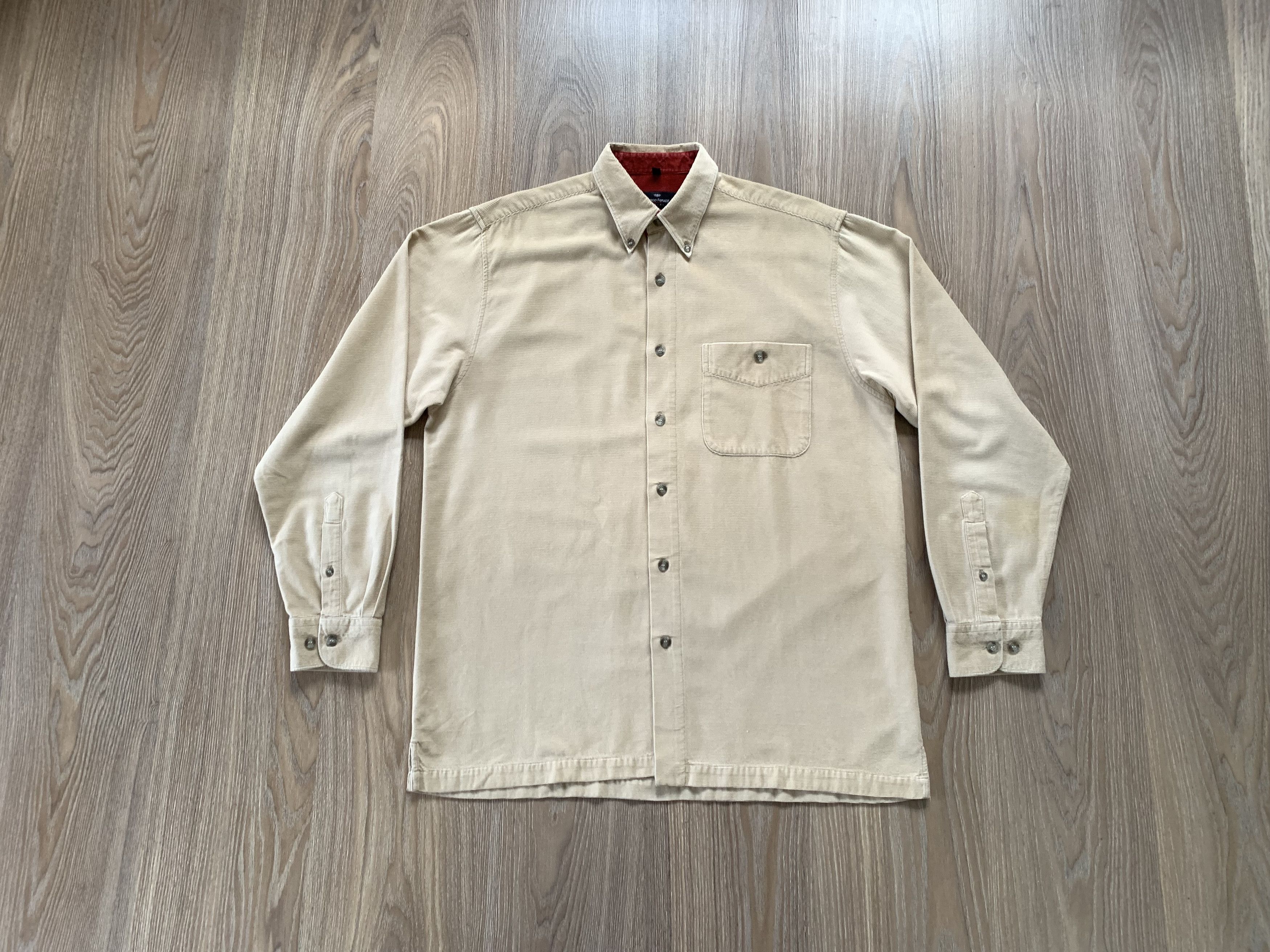 Other Vintage Franco Feruzzi Corduroy Button Up Shirt Size US M / EU 48-50 / 2 - 1 Thumbnail