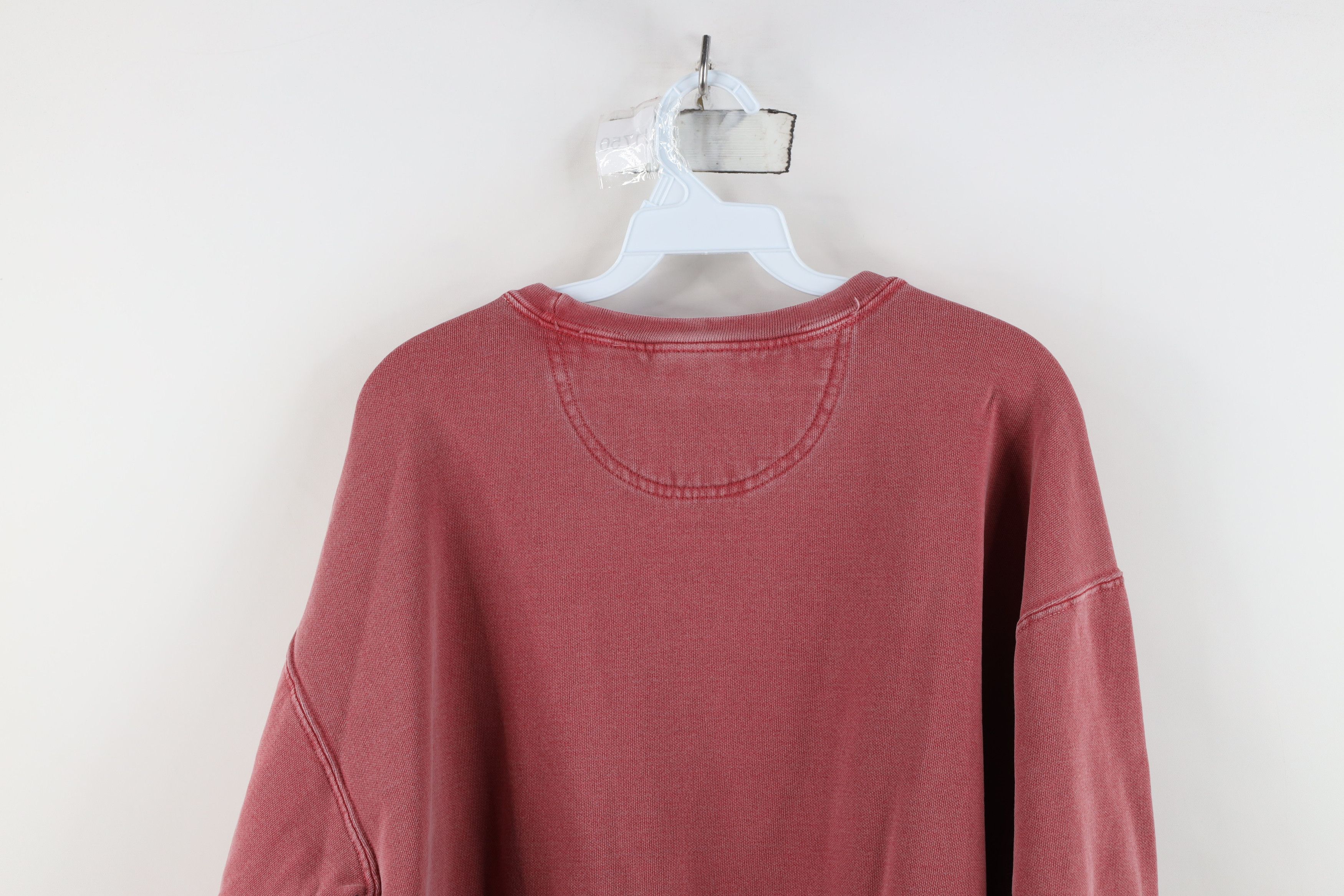 Vintage Vintage 90s Y2K Streetwear Stonewash Crewneck Sweatshirt Red Size US XL / EU 56 / 4 - 11 Thumbnail