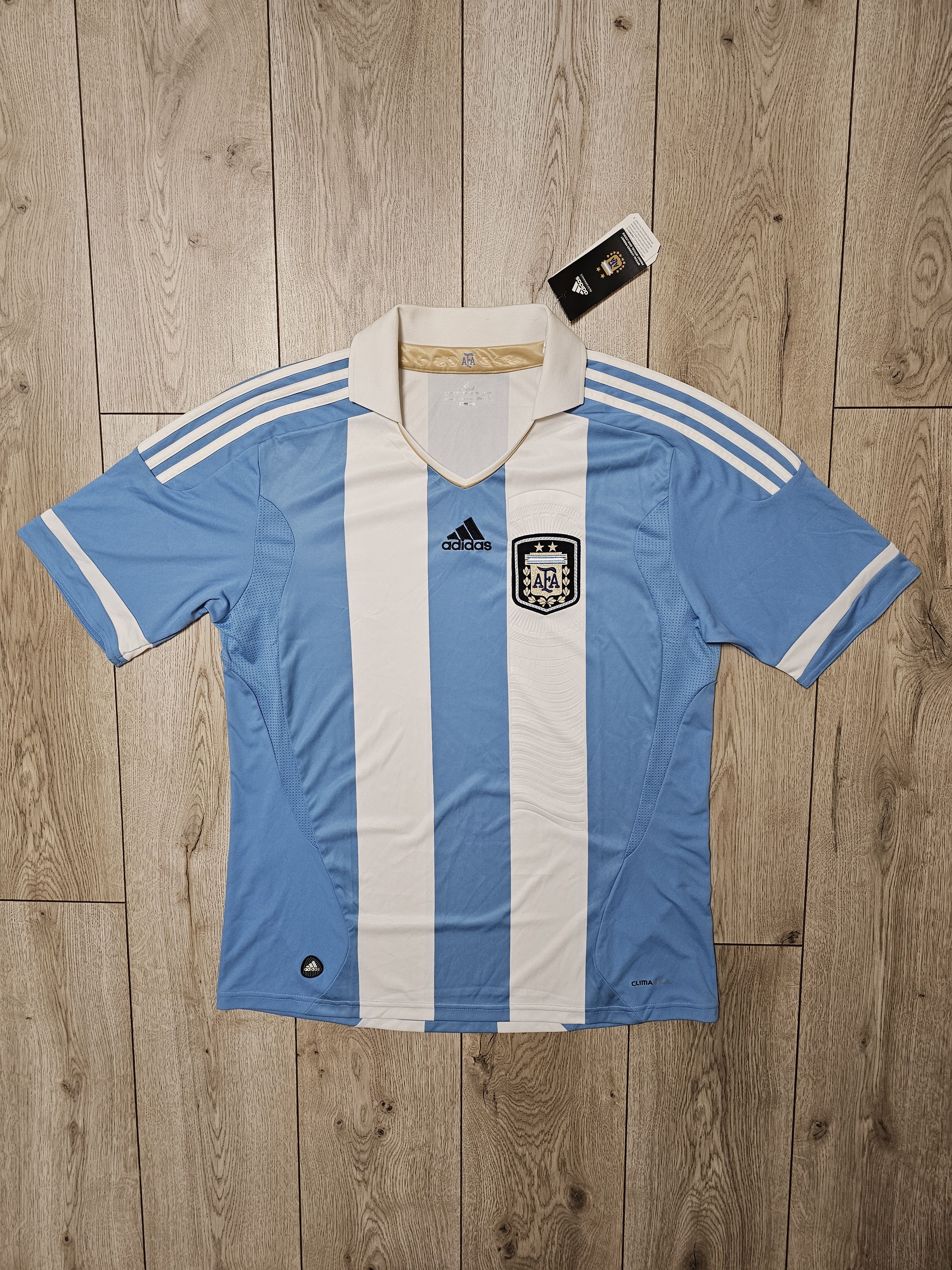 Adidas × Vintage ARGENTINA 2011 2013 HOME FOOTBALL SHIRT SOCCER JERSEY Size US L / EU 52-54 / 3 - 1 Thumbnail