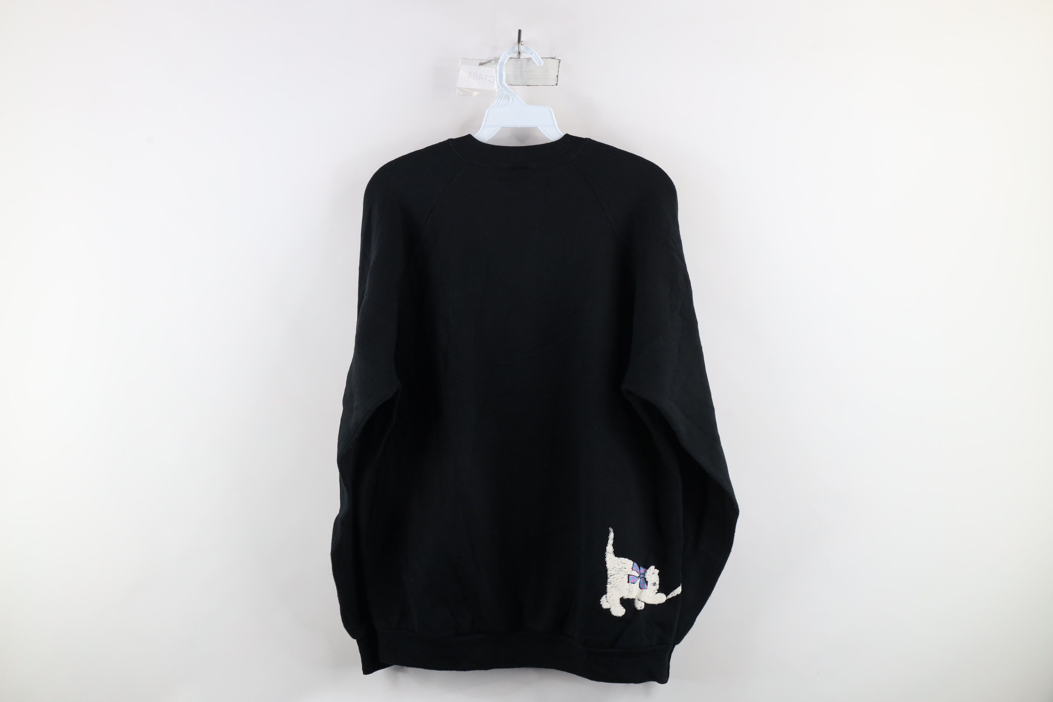 Vintage Vintage 90s Streetwear Kitten Crewneck Sweatshirt Black USA Size XL / US 12-14 / IT 48-50 - 8 Thumbnail