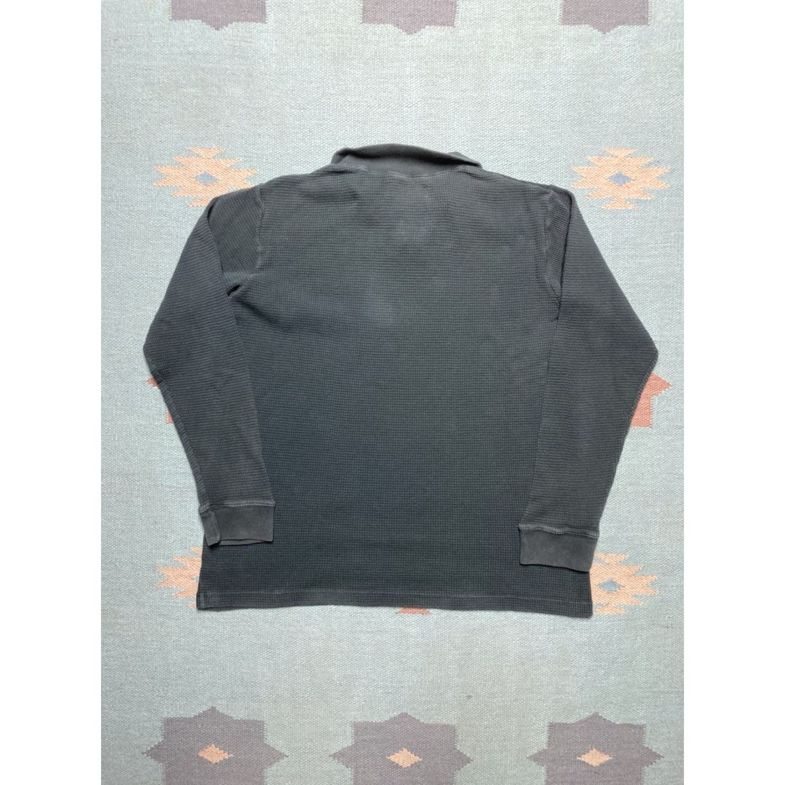 Vintage VINTAGE Urban Pipeline ThermAL Knit 1/4 Zip Polo Shirt Black Grunge Grunge Cotton Small Men T-Shirt Size US S / EU 44-46 / 1 - 4 Thumbnail