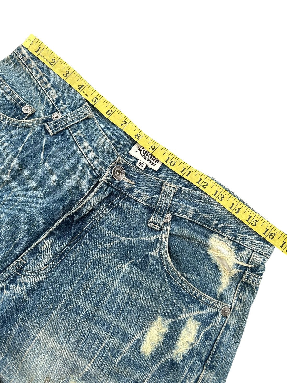 Kapital × Undercover × Vintage Japanese Nylaus Distressed Punk Bondage Denim Jeans Size US 33 - 12 Thumbnail