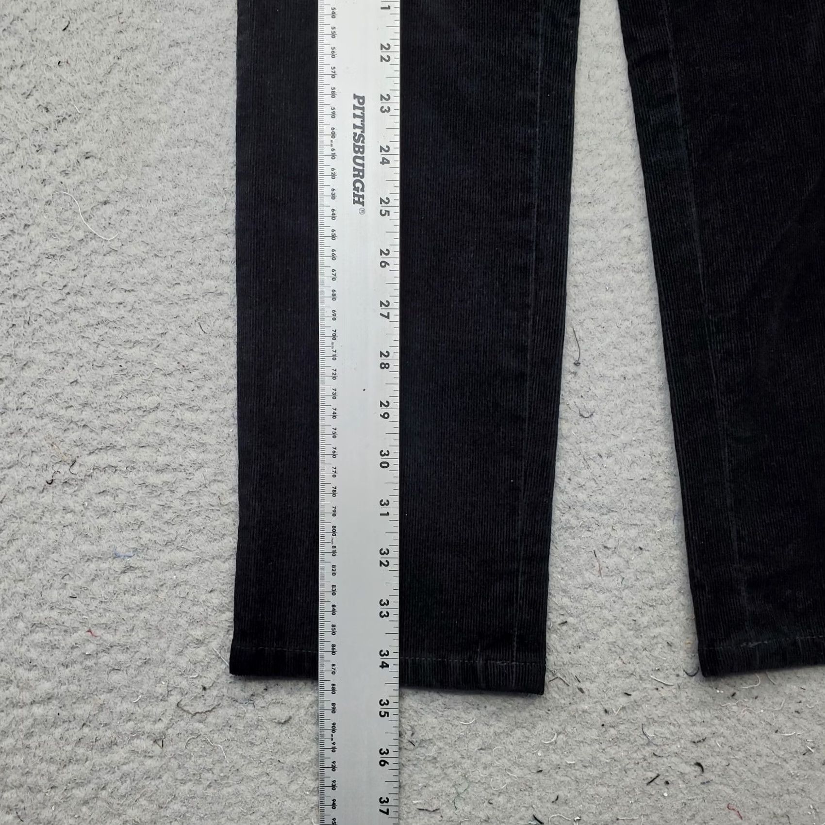 Talbots Talbots Womens Corduroy Pants 2P Black Stretch Slimming Straight Leg Side Zip Pants Size 26" / US 2 / IT 38 - 3 Thumbnail