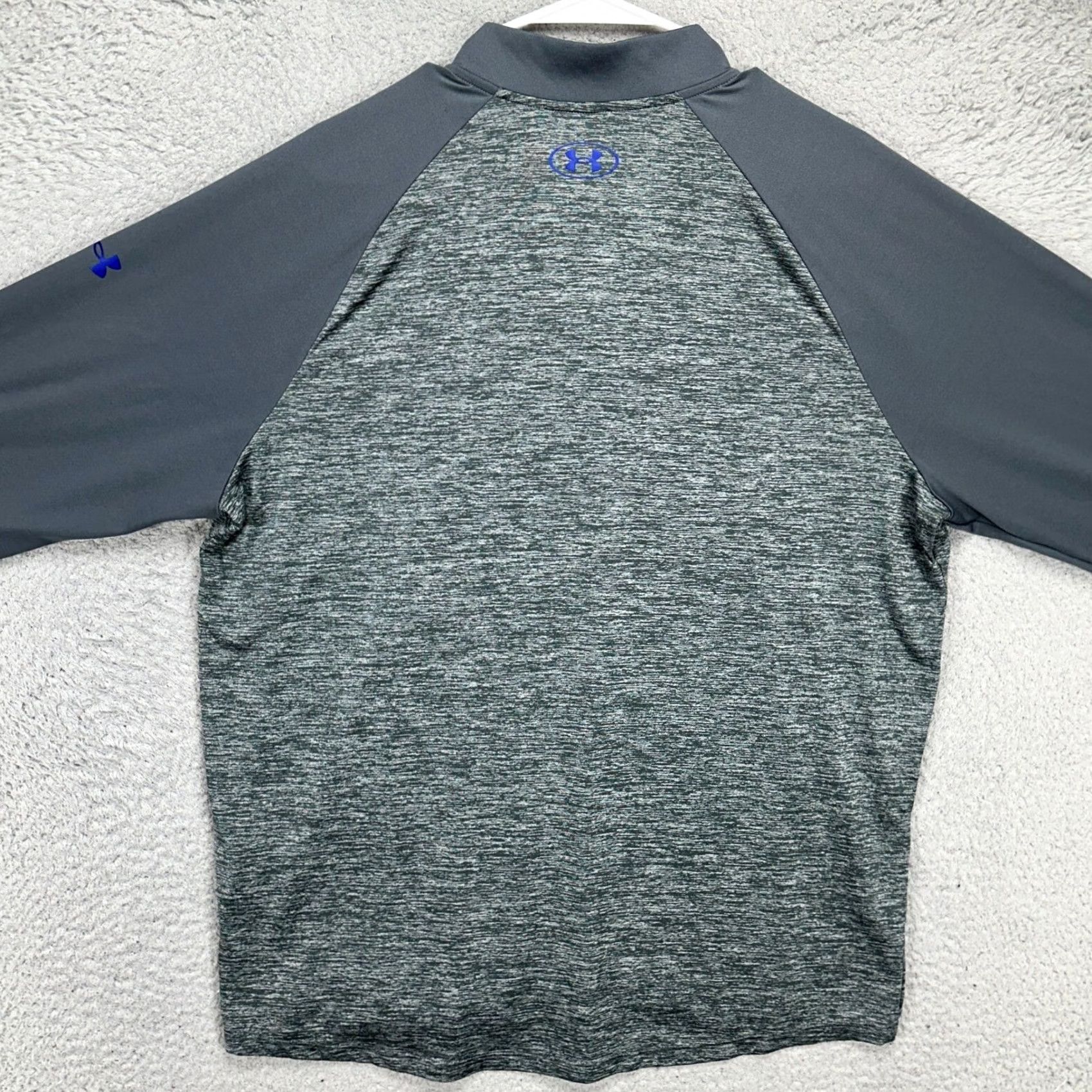 Under Armour Under Armour Pullover Shirt XL Men Grey Colorblock Blade Collar Activewear Shirt Sportswear Long Sleeve Zip Size US XL / EU 56 / 4 - 3 Thumbnail
