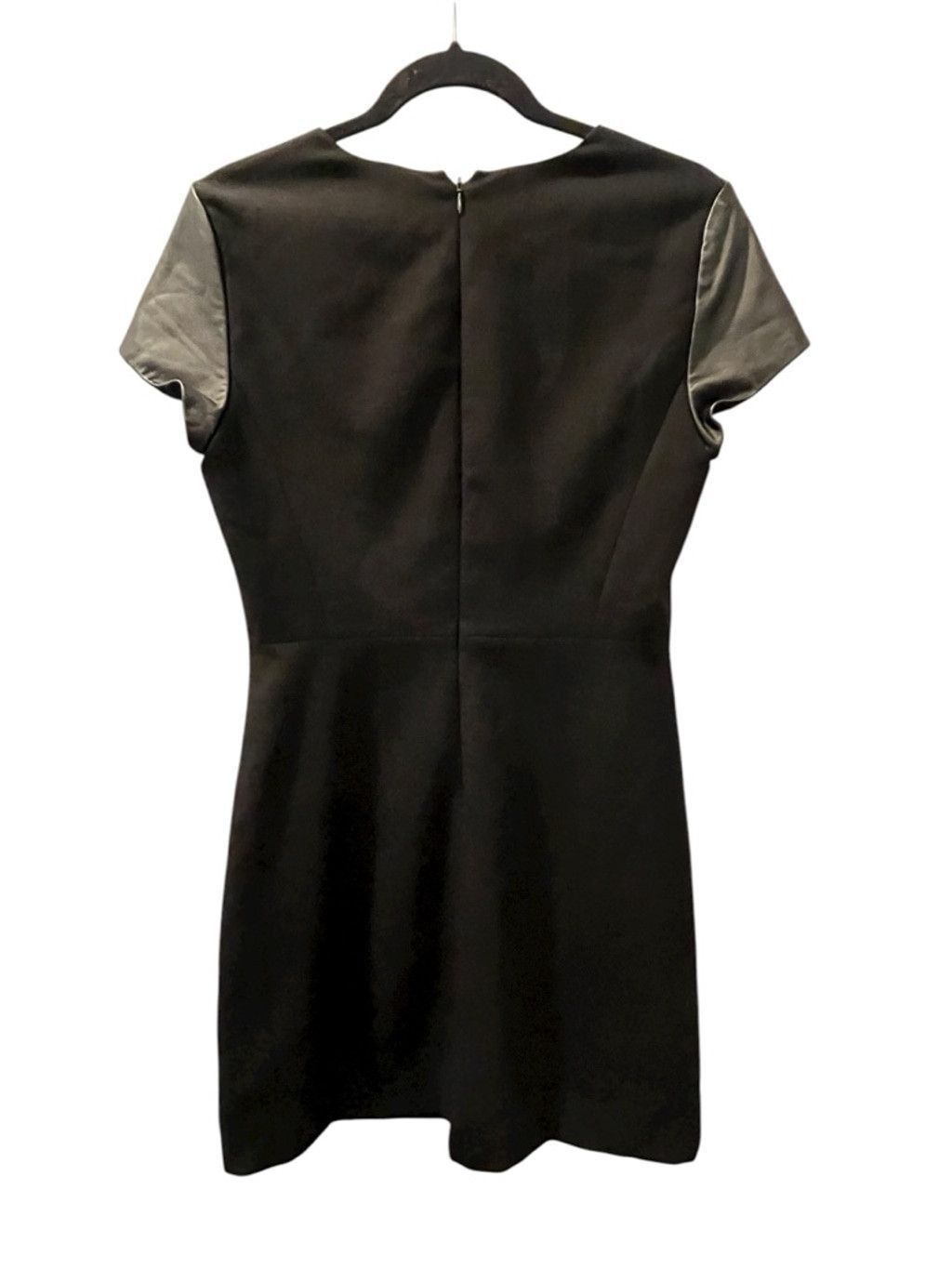 Theory Theory Ganiah Size 8 Wool Leather Black Dress Zip Up Work Size M / US 6-8 / IT 42-44 - 6 Thumbnail