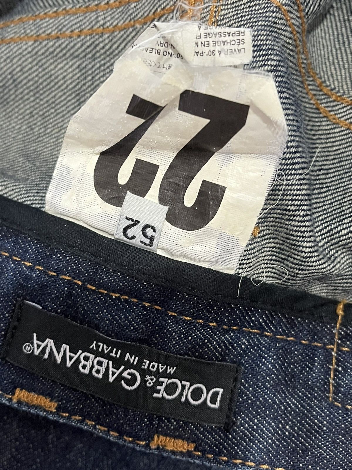 Dolce & Gabbana D&G (Dolce & Gabbana) Dark Blue Straight Leg Jeans Size US 38 / EU 54 - 14 Thumbnail