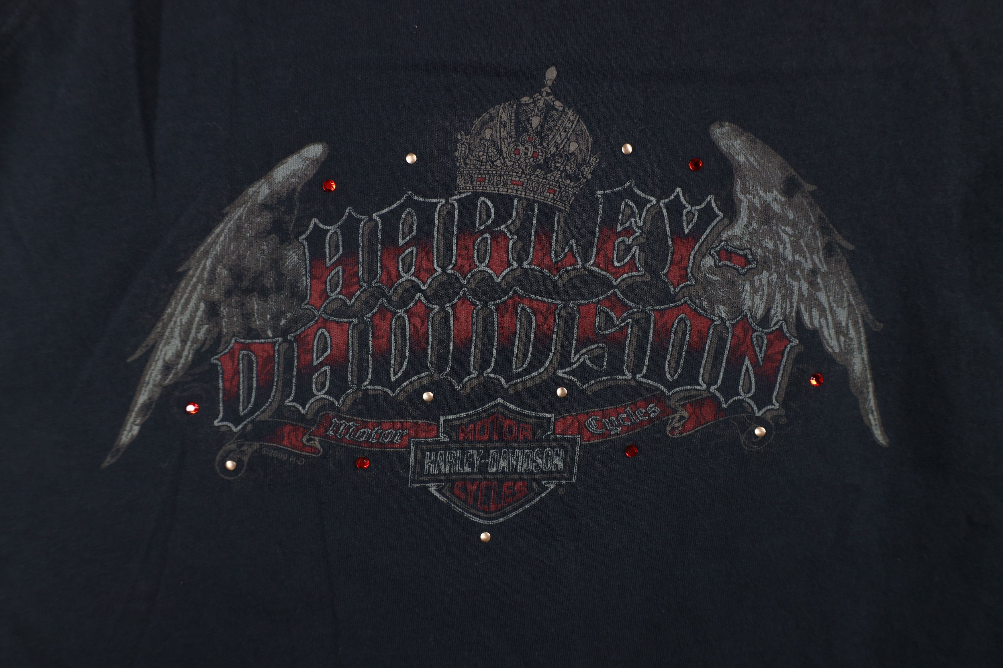 Harley Davidson × Vintage Vintage Y2K Harley Davidson Crown Wings 3/4 Sleeve T-Shirt Size M / US 6-8 / IT 42-44 - 4 Thumbnail
