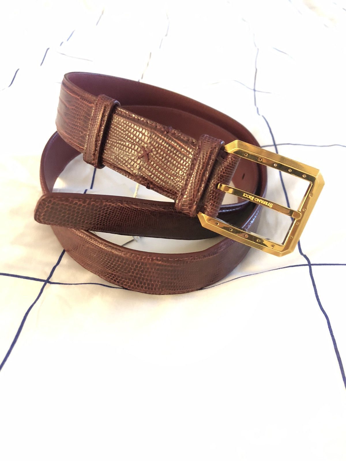 Stefano Ricci Red Lizard Belt