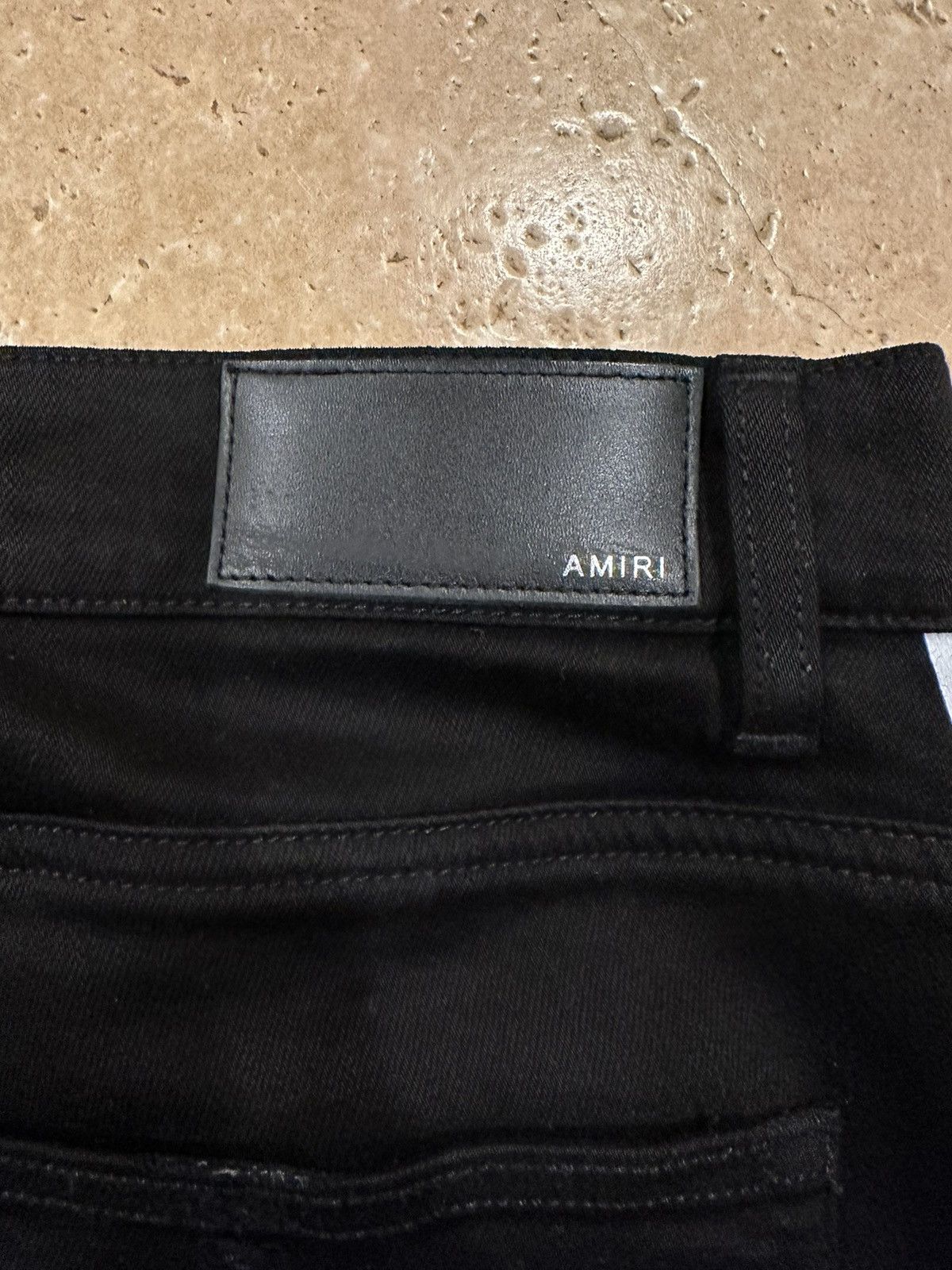 Amiri Amiri Black / White Stripe Track Denim Distressed Jeans Size US 38 / EU 54 - 10 Thumbnail